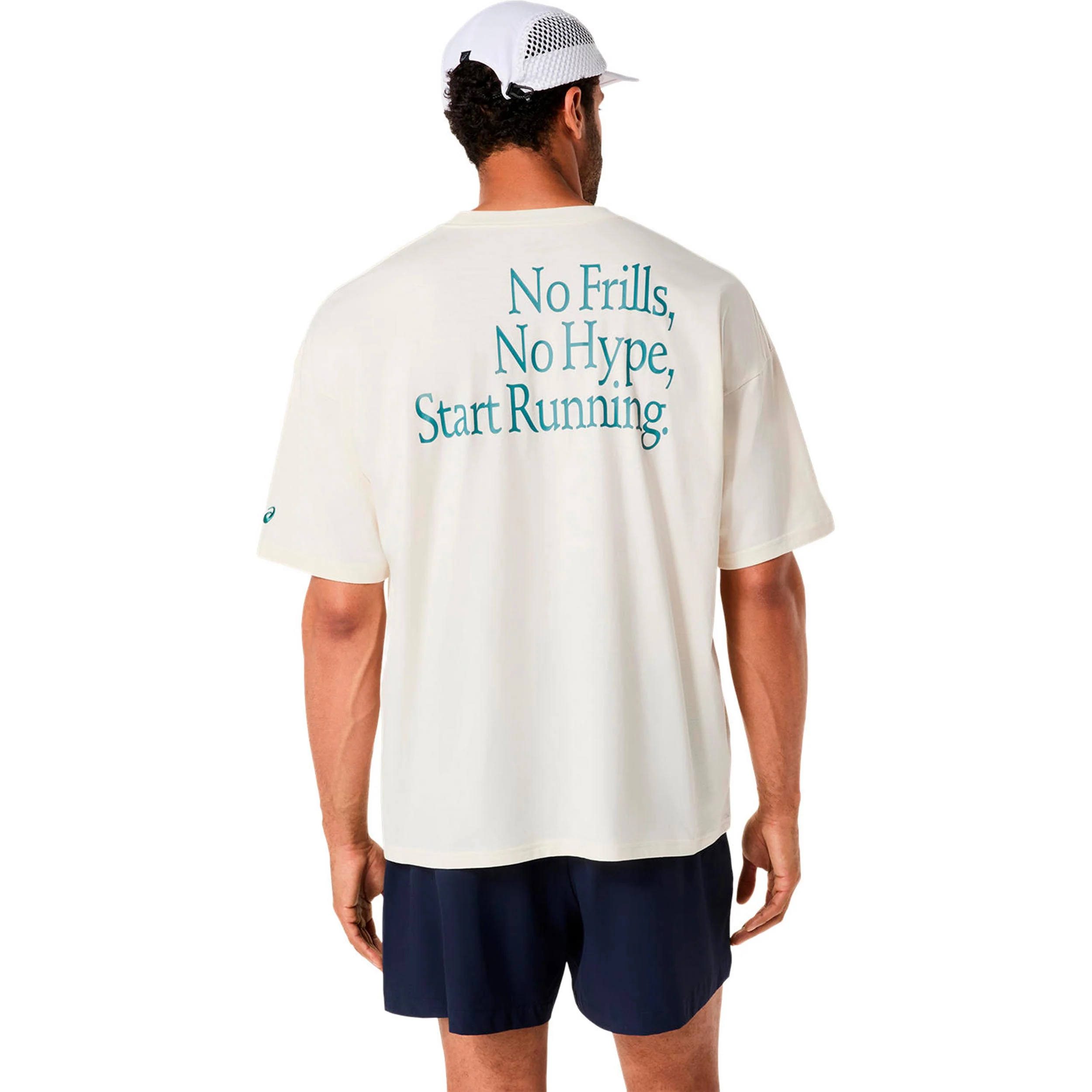 Runner Message Graphic Relaxed Maillot de course Hommes - crème - Image 3