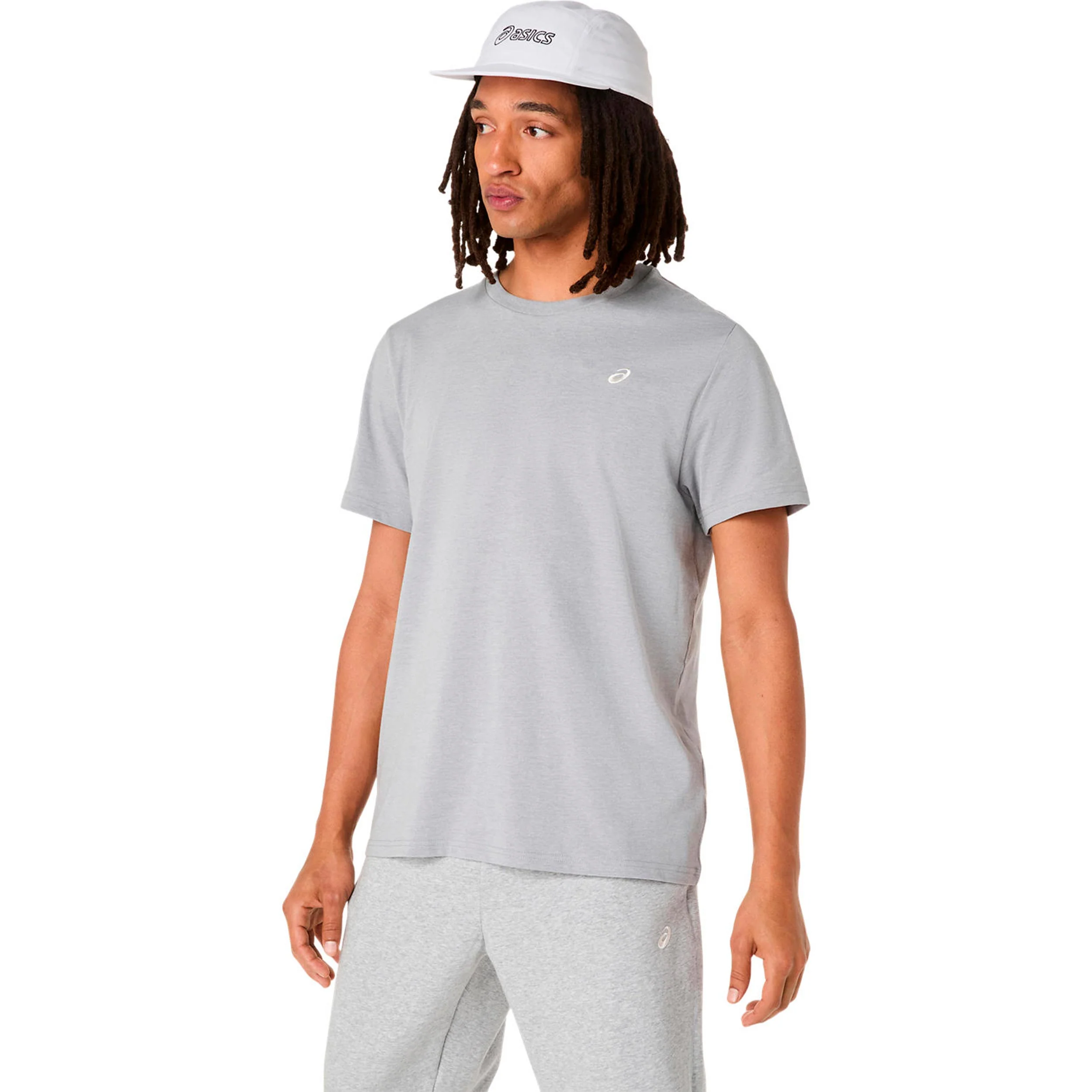 Spiral Embroidery Maillot de course Hommes-gris