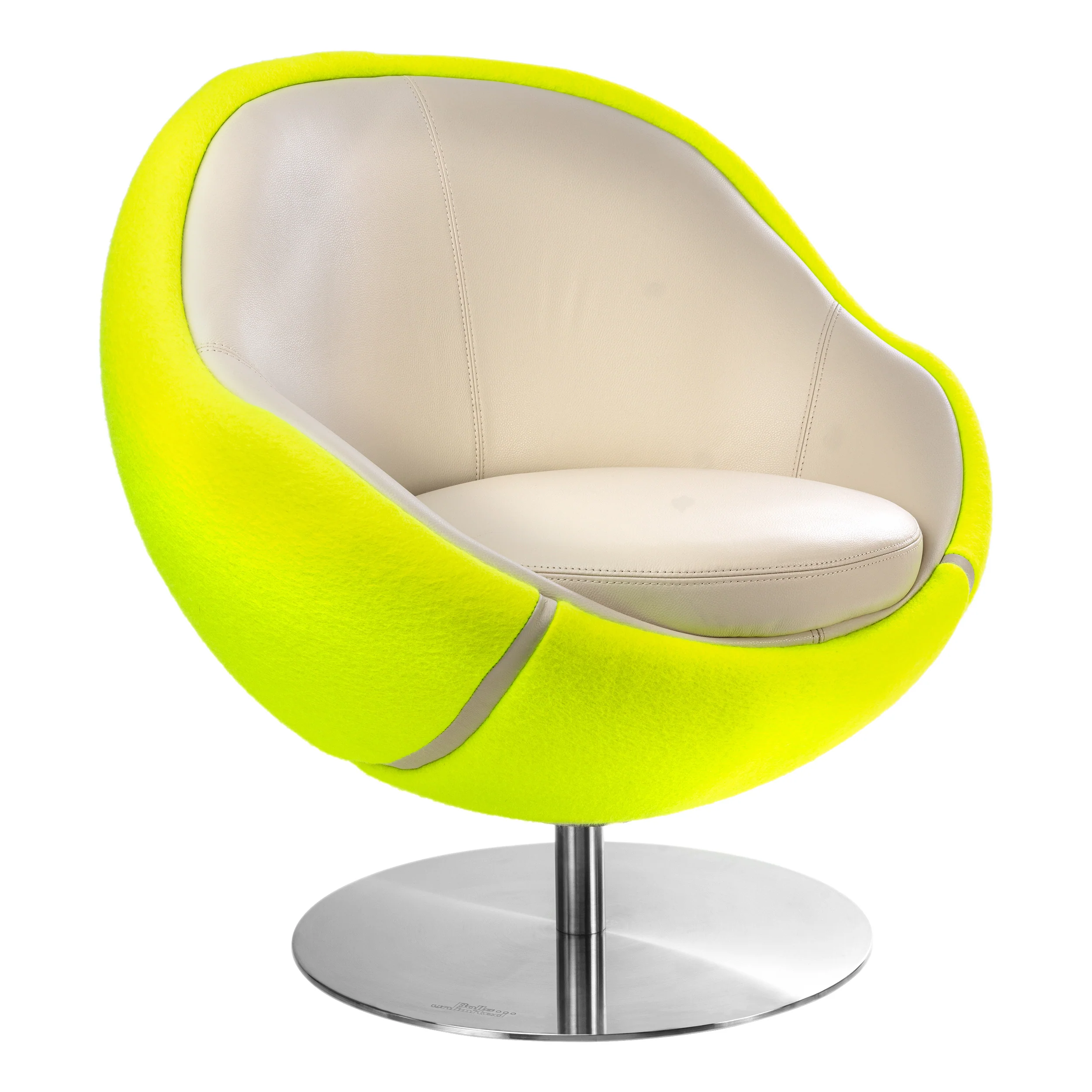 Lounge Tennisball Sessel  "Smash" Balle - jaune, crème