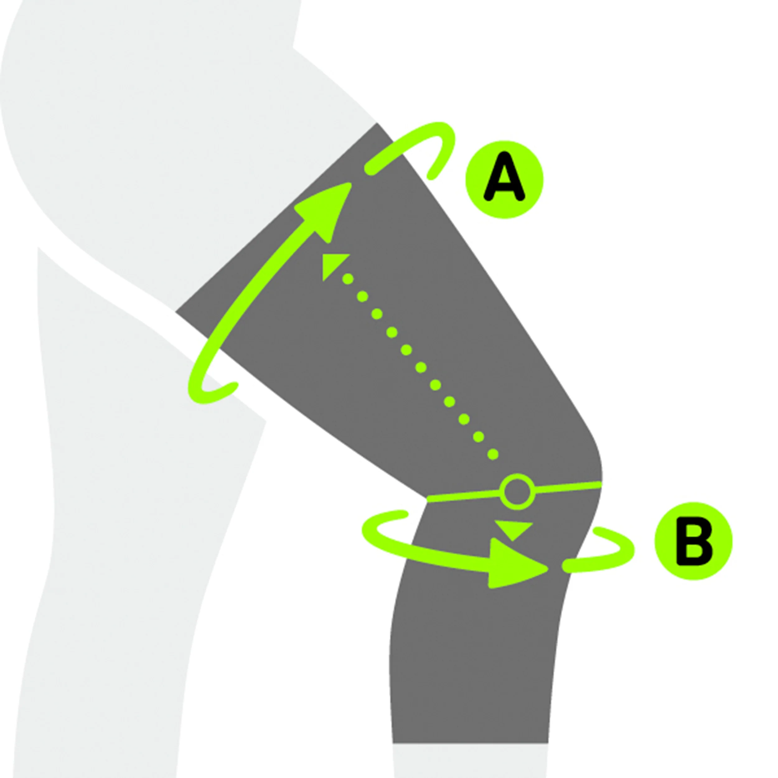Sports Knee Support Genouillère-Turquoise,Jaune Lemon - Image 3