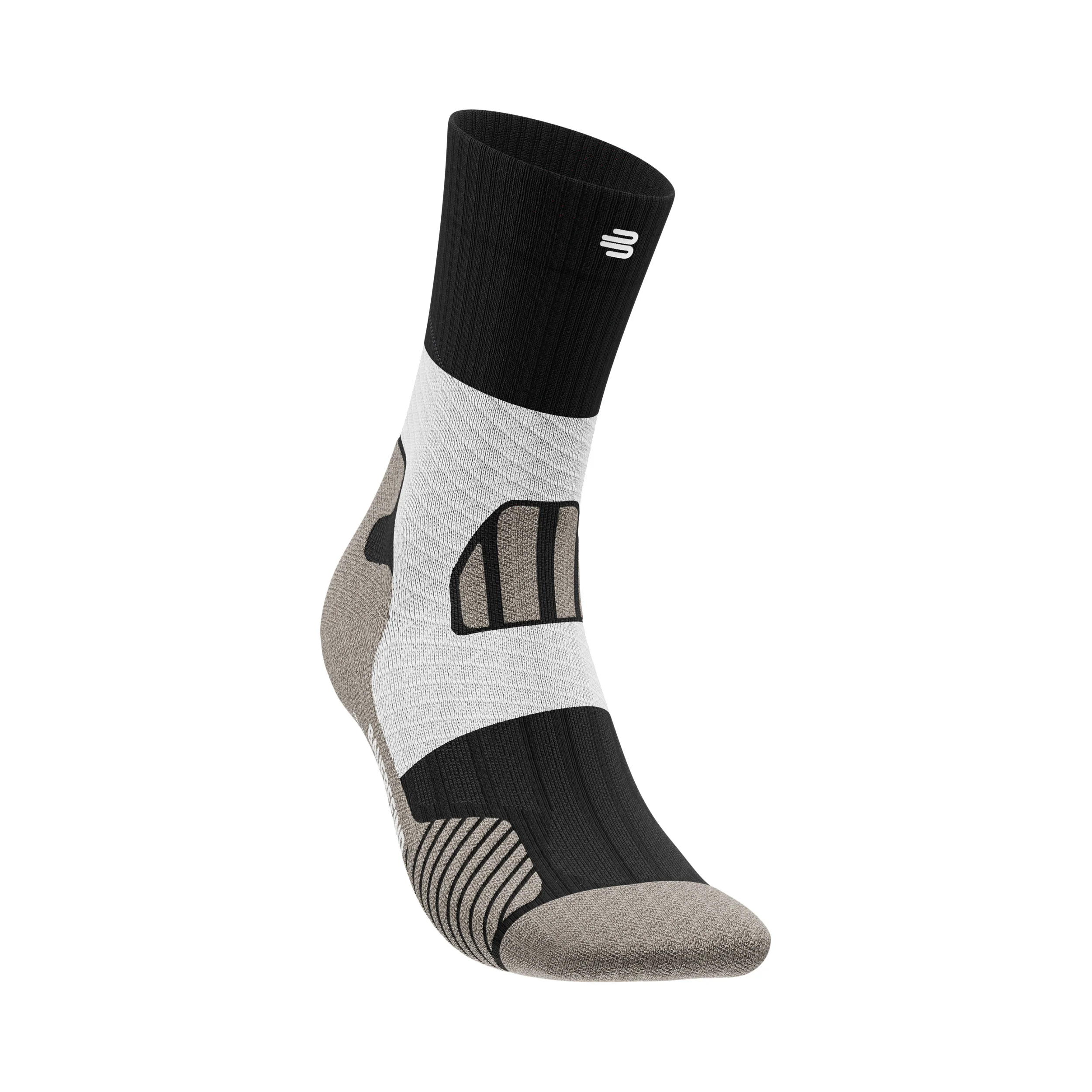 Trail Run Mid Cut Chaussettes De Running Hommes-Noir
