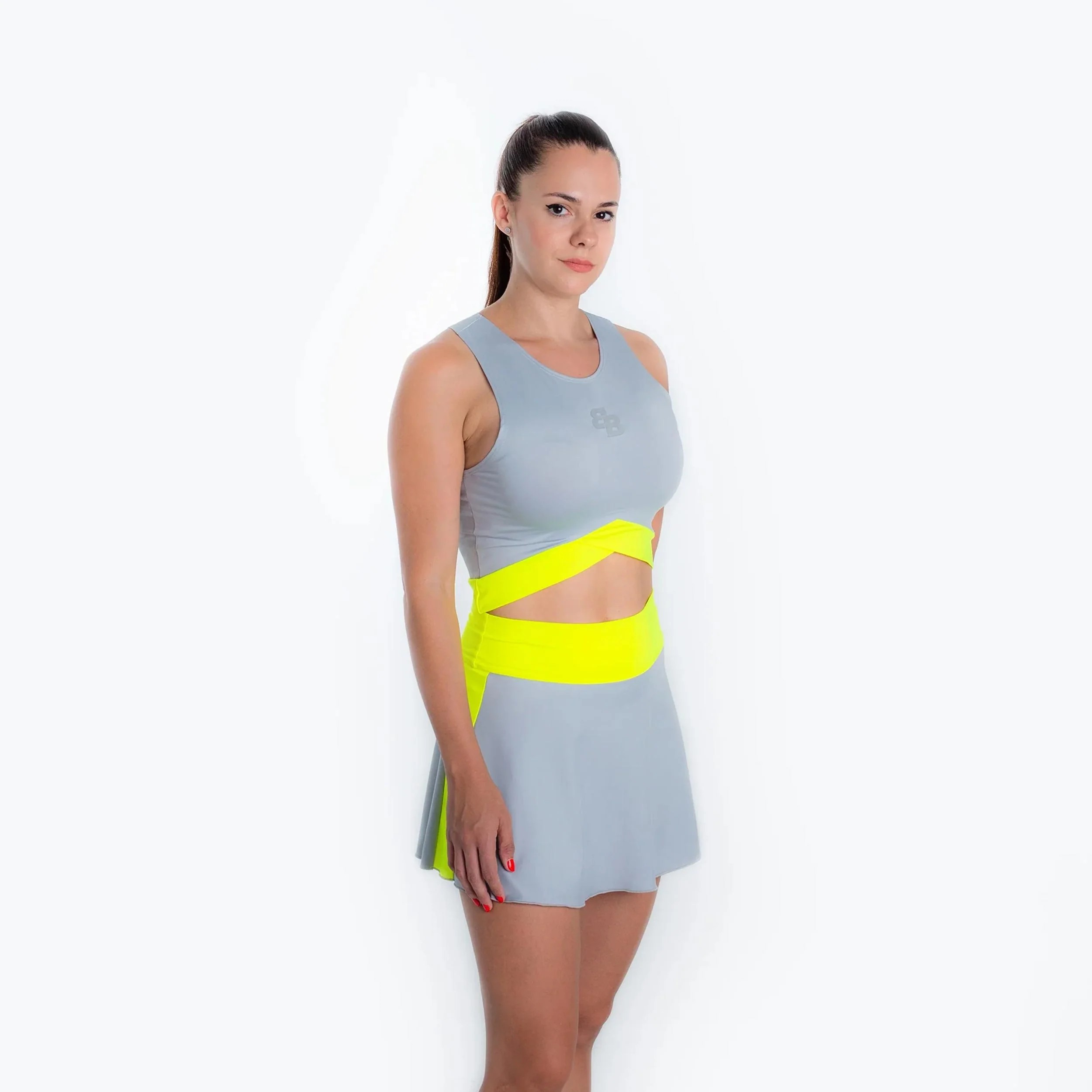 Bora Jupe Femmes-Gris,Jaunes Fluo - Image 6