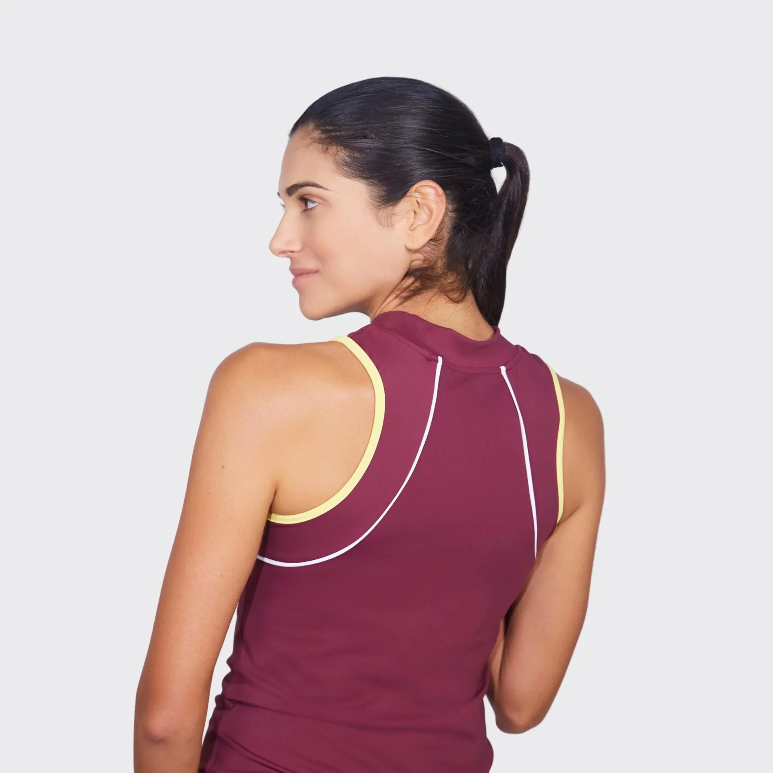 Gaia Débardeur tank top Femmes-rouge foncé - Image 5