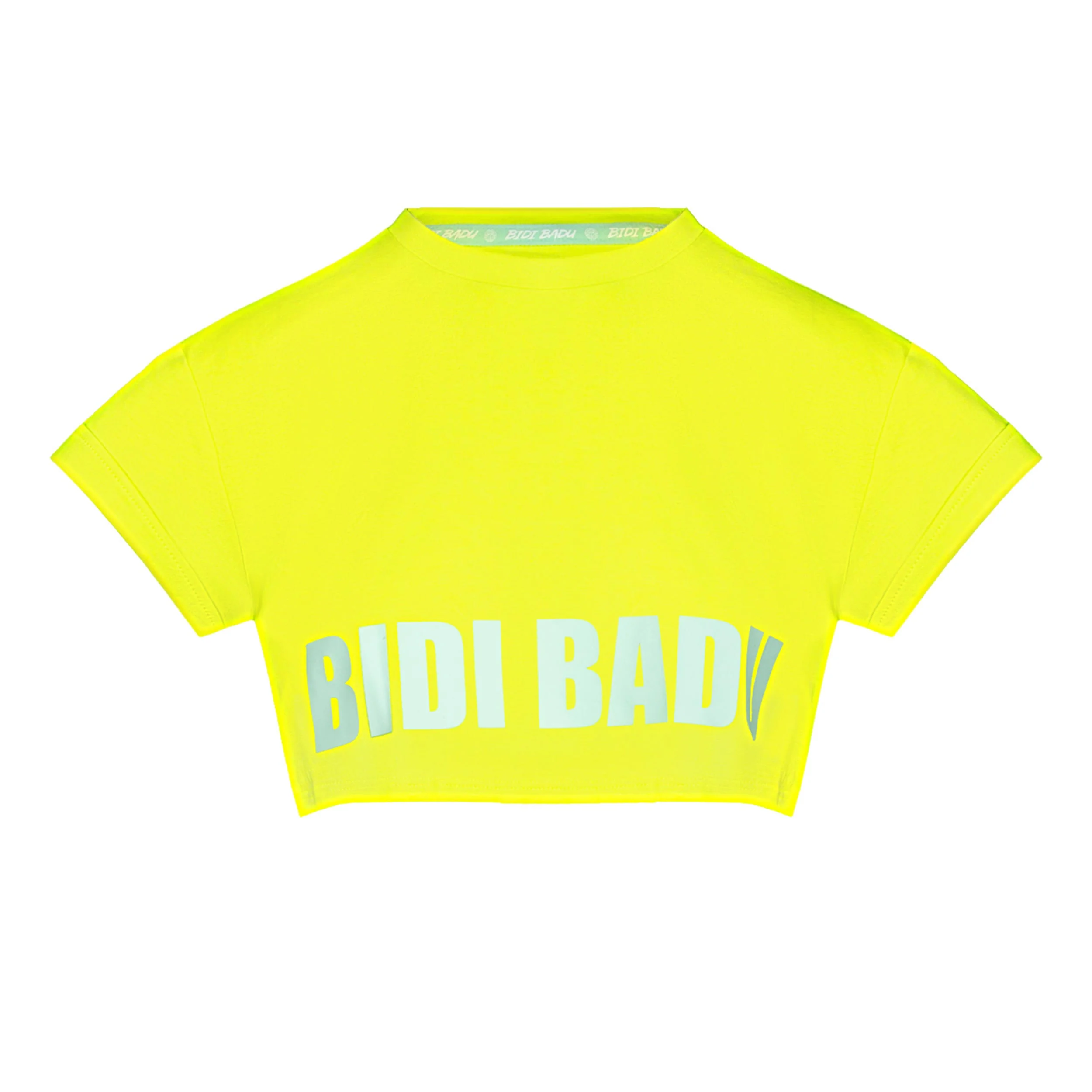 Abdominis Crop Move T-shirt Femmes-Jaunes Fluo