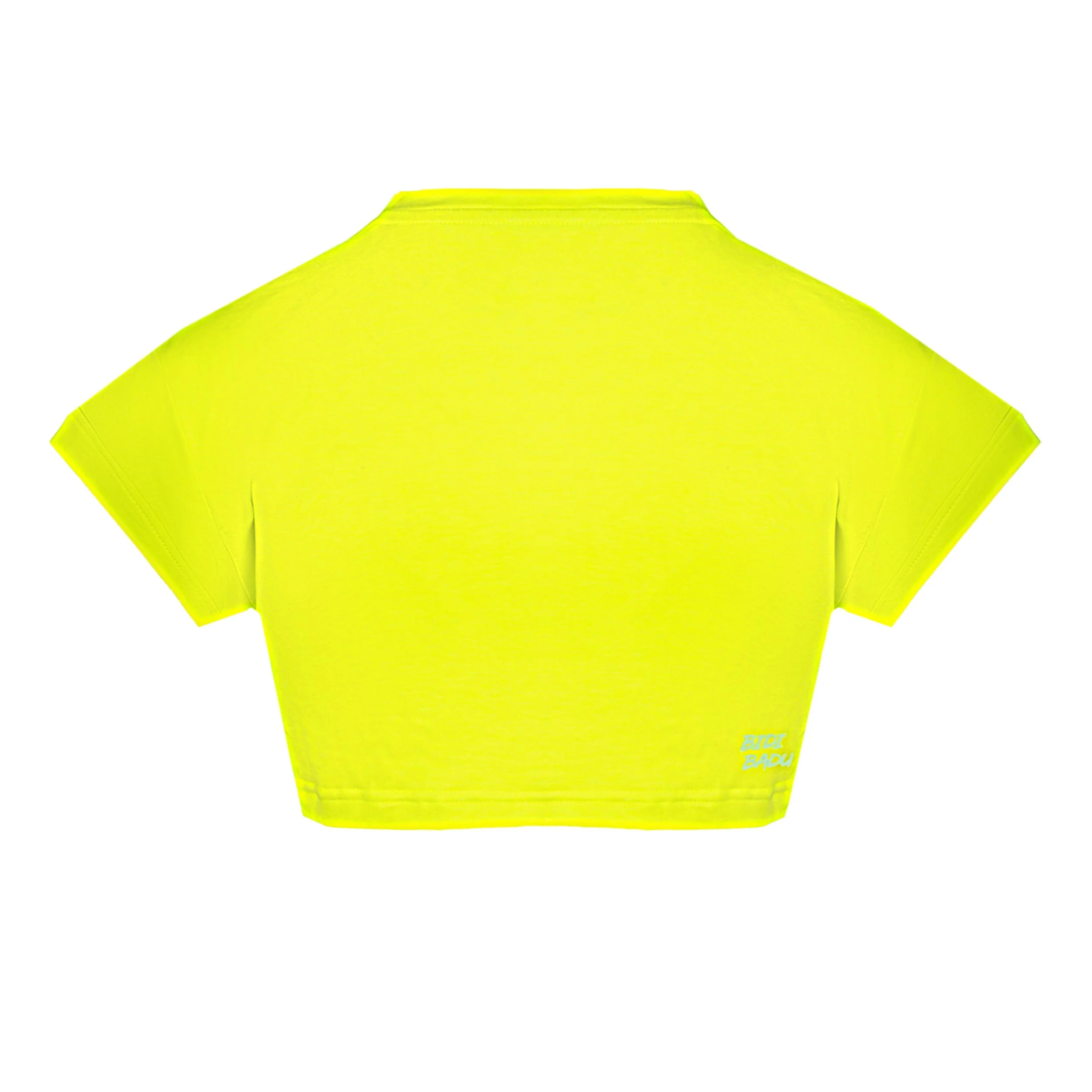 Abdominis Crop Move T-shirt Femmes-Jaunes Fluo - Image 2