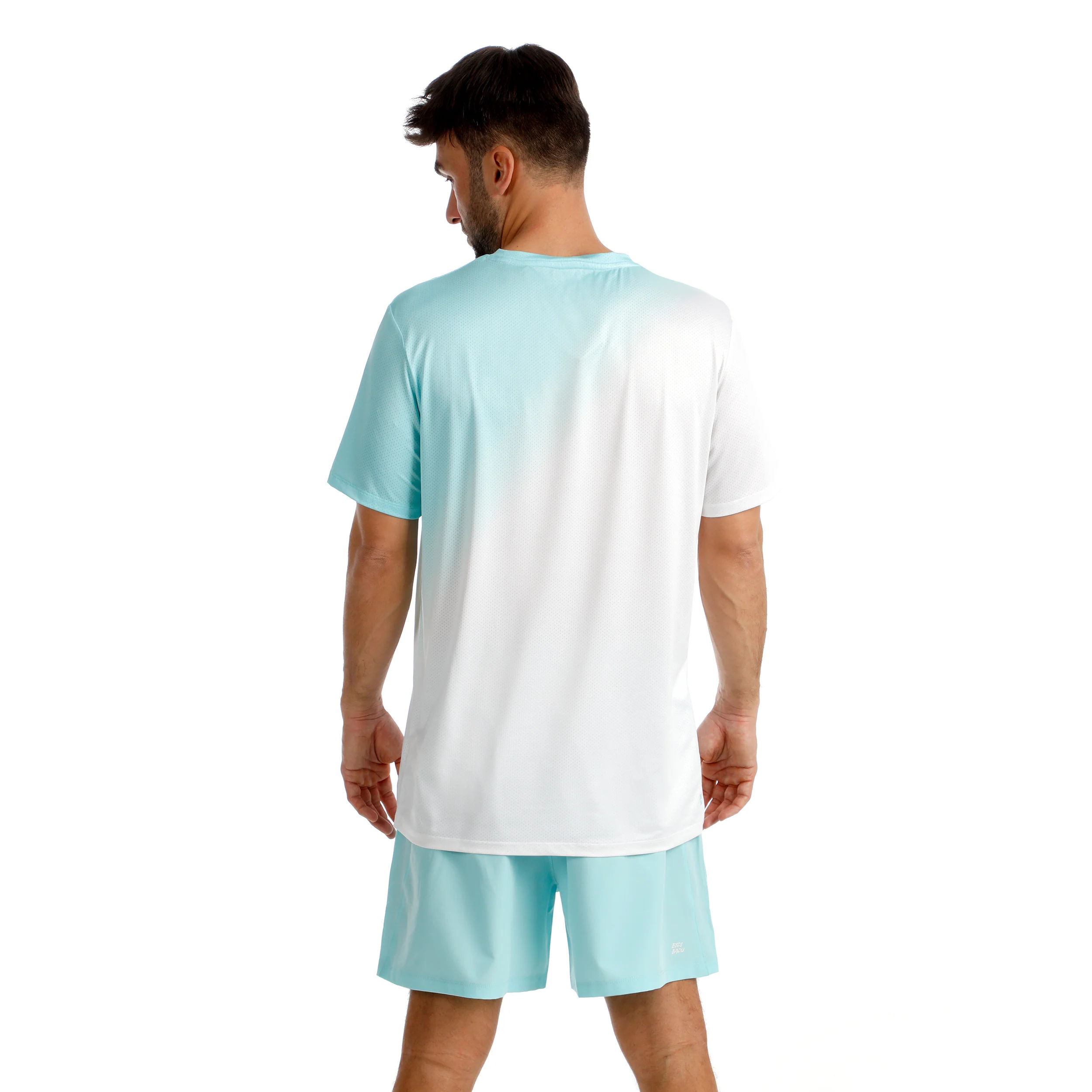 Crew 2.0 T-shirt Hommes-turquoise, blanc - Image 2