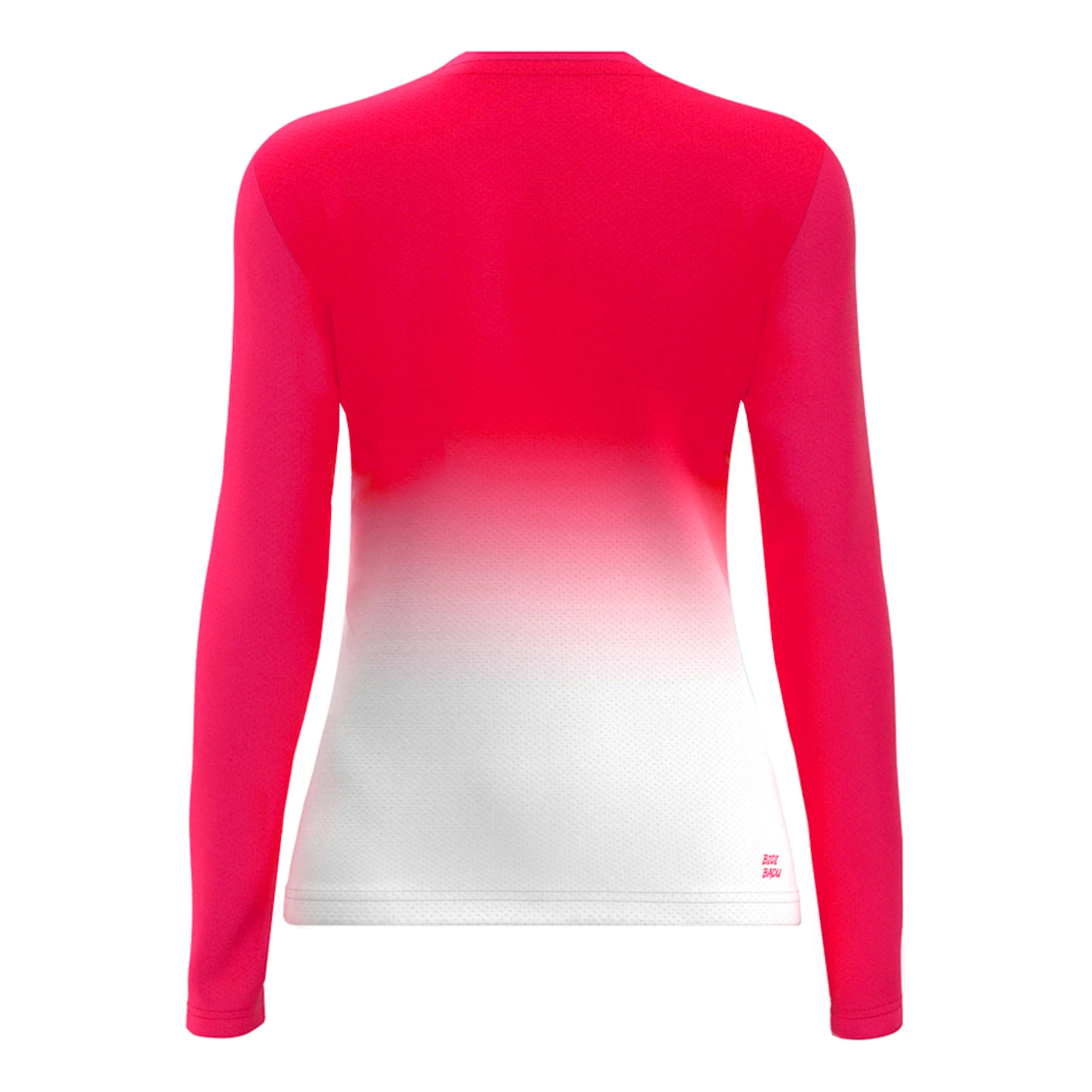 Crew Gradiant Haut Manches Longues Femmes-Rouge,Blanc - Image 6