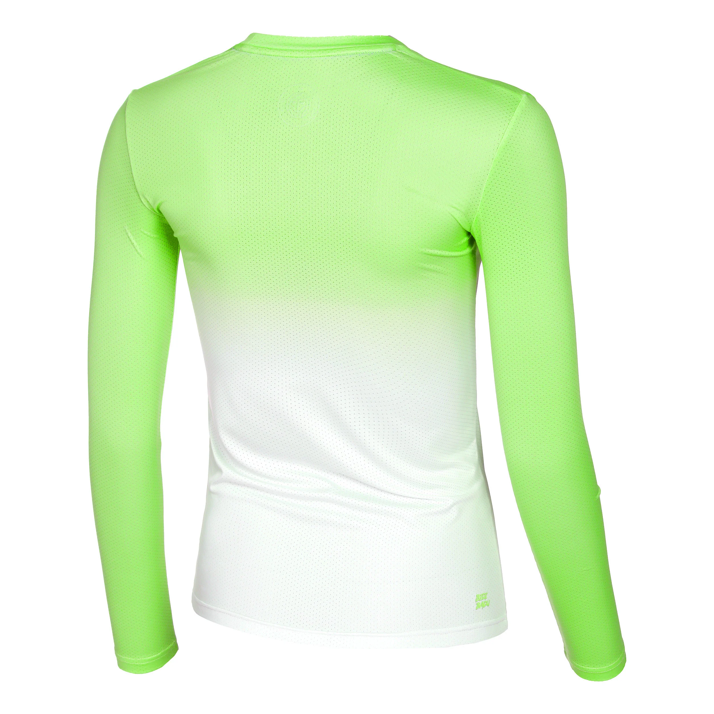 Crew Gradiant Haut Manches Longues Femmes-Vert Fluo,Blanc - Image 2