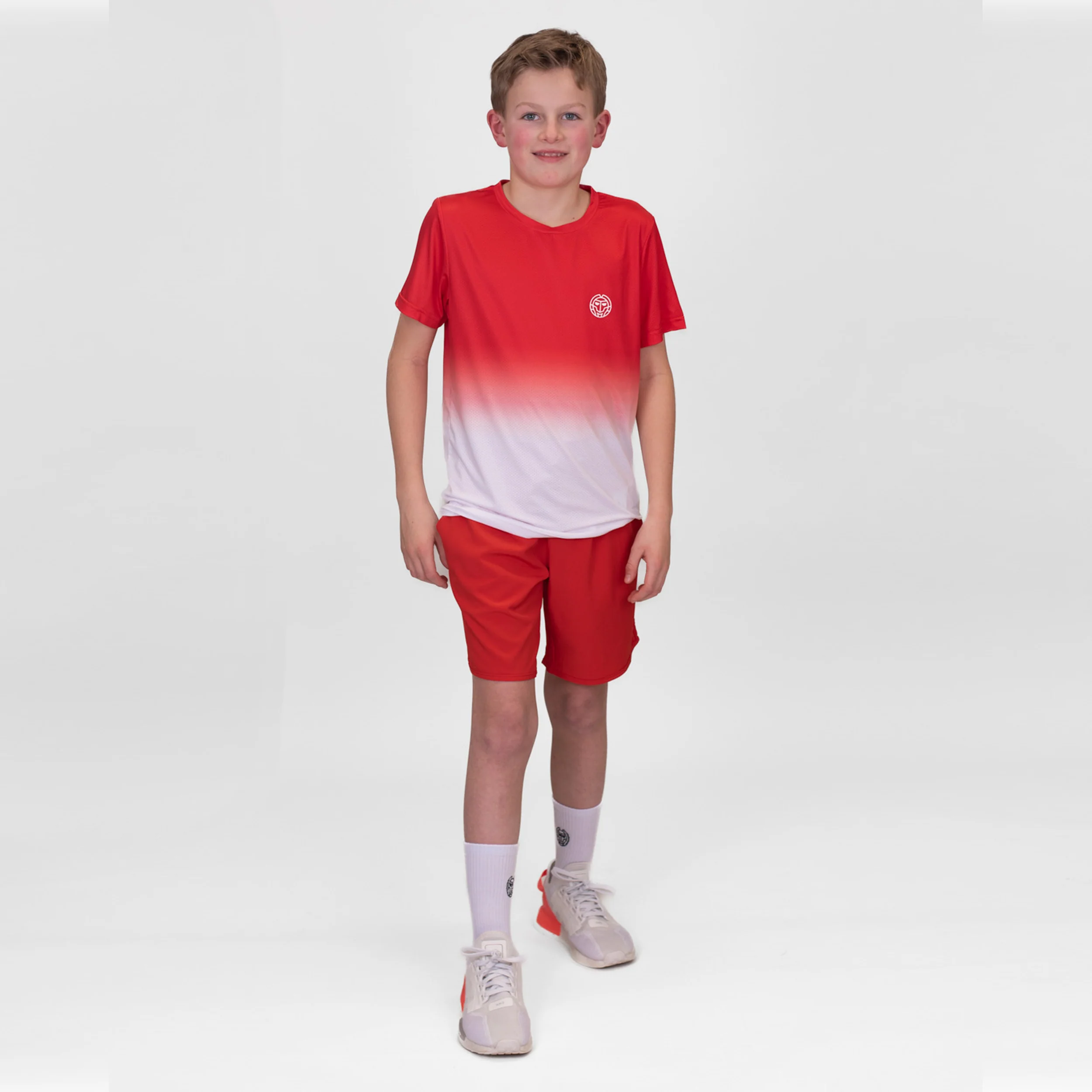Crew Gradiant T-shirt Garçons-Rouge,Blanc - Image 8