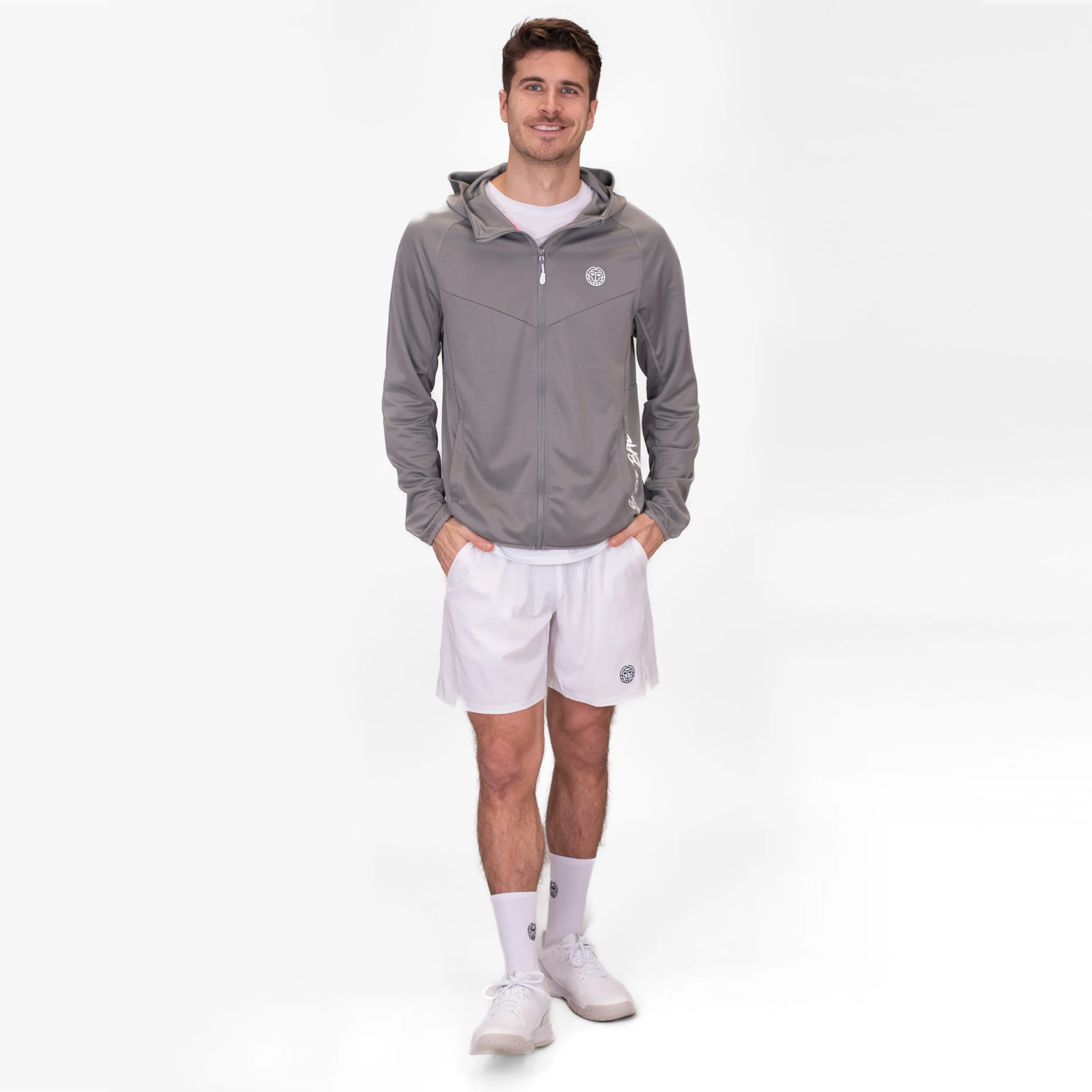 Crew Hood Veste De Survêtement Hommes-Gris - Image 9