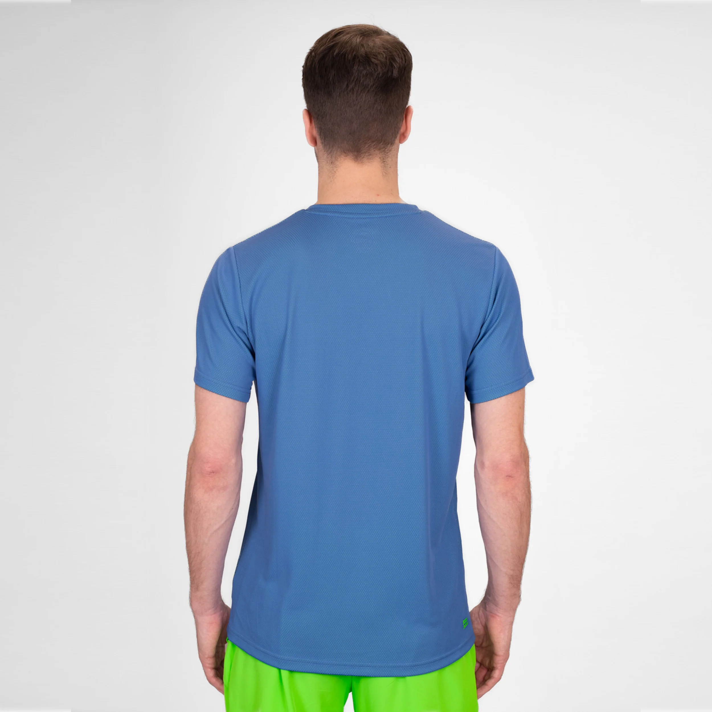 Crew Inside Out V-Neck T-shirt Hommes-Bleu,Vert Fluo - Image 6