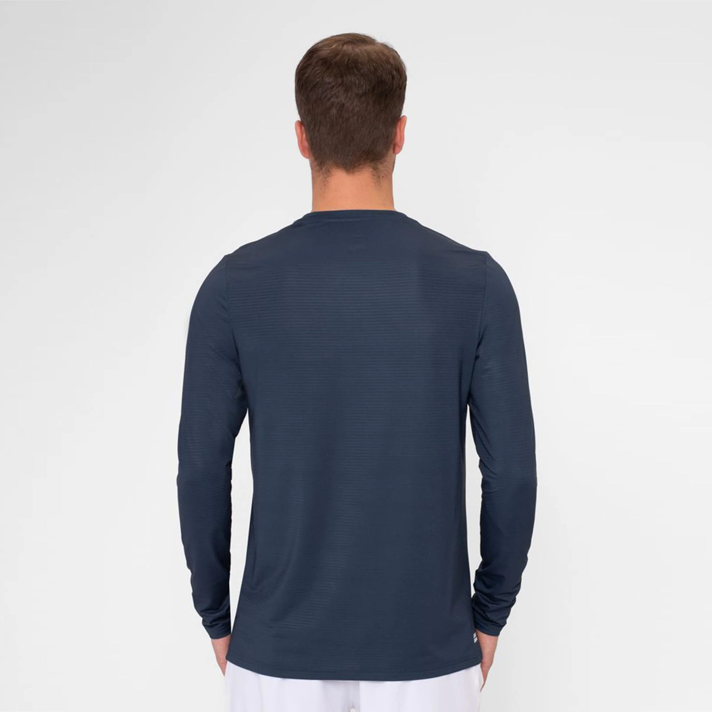 Crew Roundneck Haut Manches Longues Hommes-Bleu Foncé - Image 6