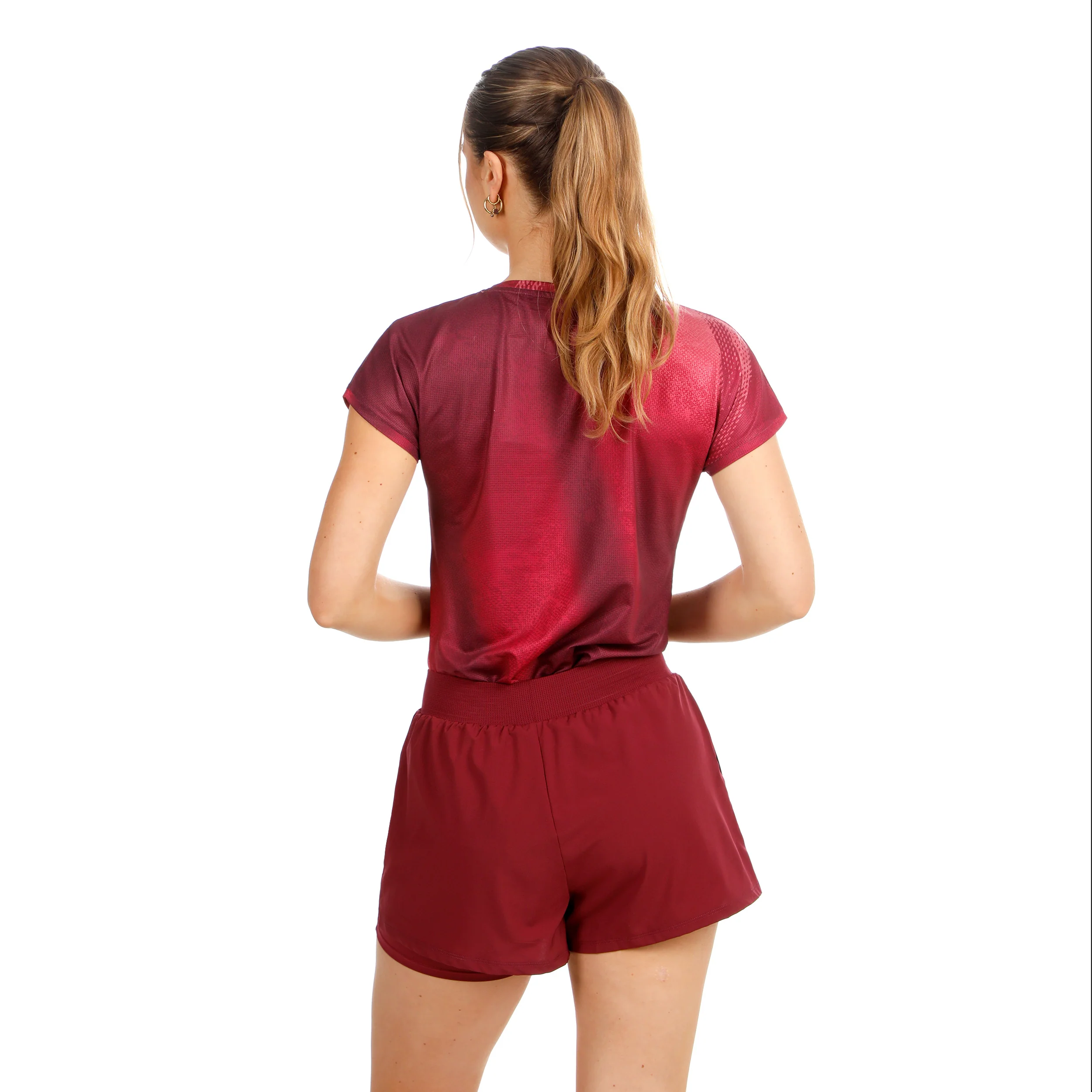 Freeze Out 2in1 Shorts Femmes - rouge foncé - Image 7