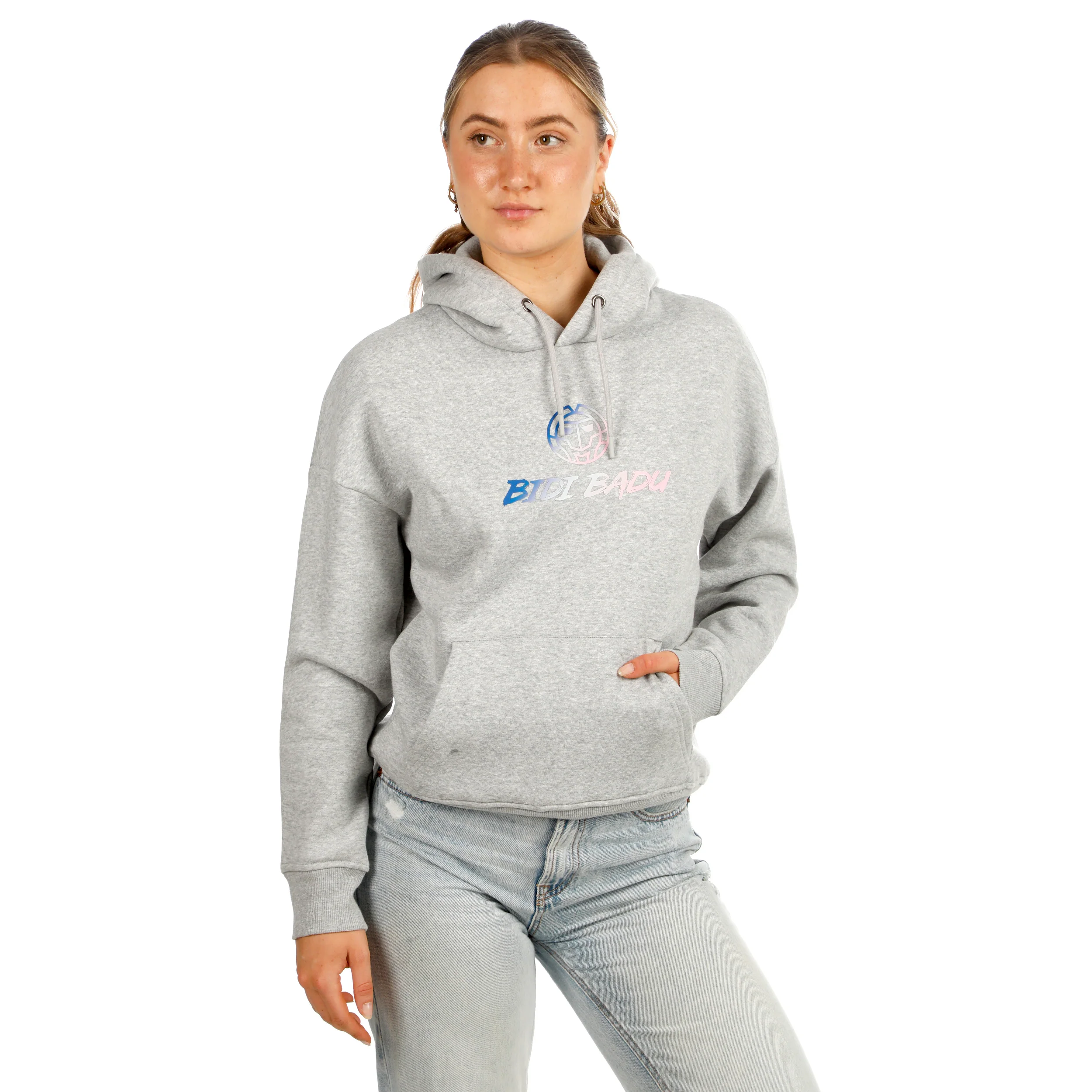 Hey Laguna Logo Sweat à capuche Femmes-gris clair - Image 5