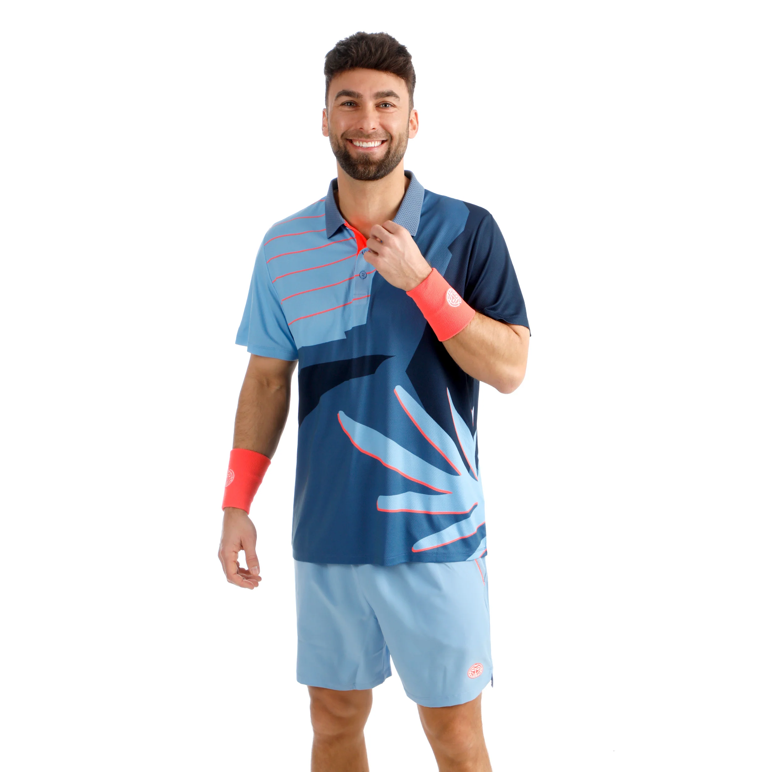 Hey Laguna Polo Hommes-bleu, corail - Image 6