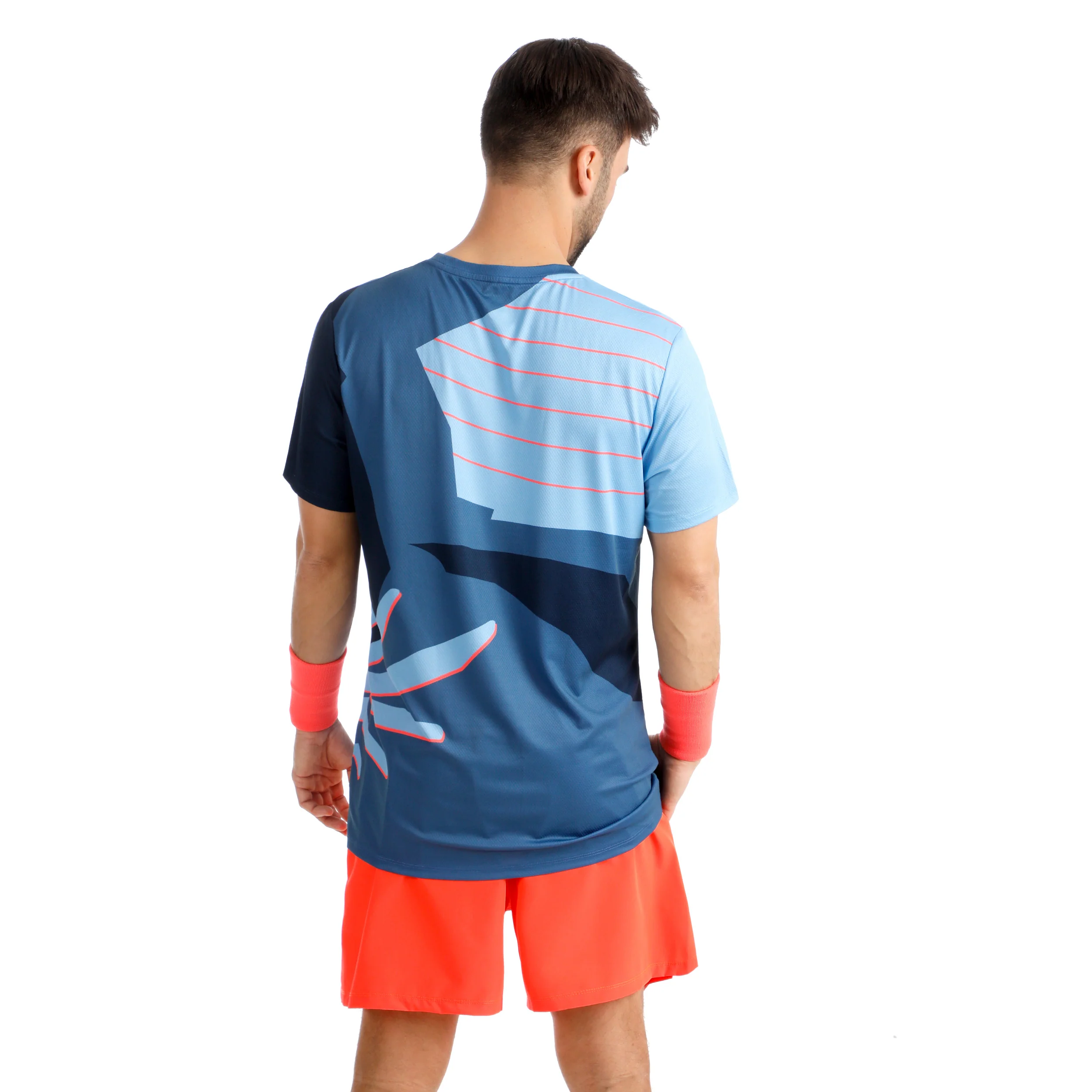 Hey Laguna T-shirt Hommes-bleu, corail - Image 7