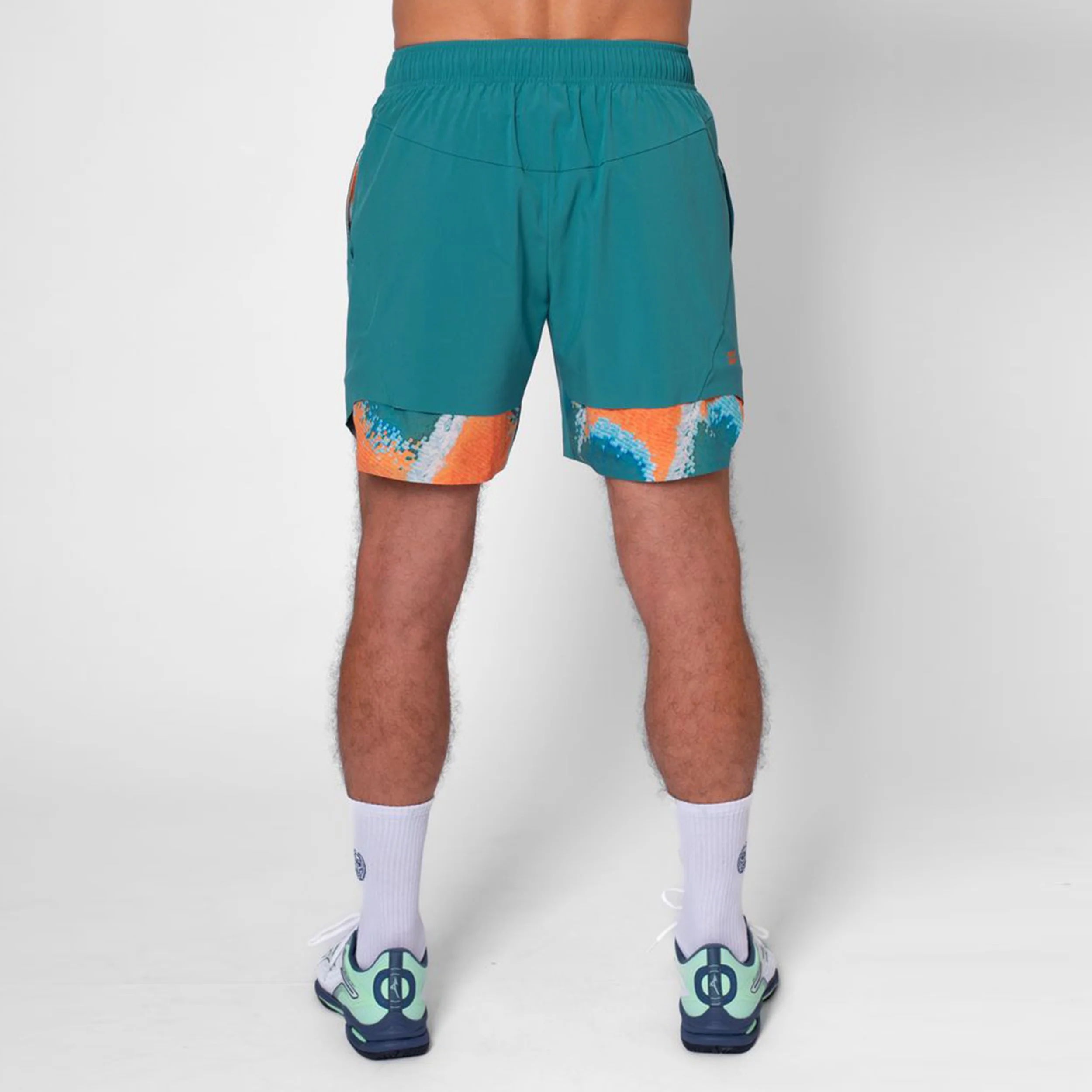 Melbourne 2025 7inch Shorts Hommes-Bleu Petrol, Orange - Image 4