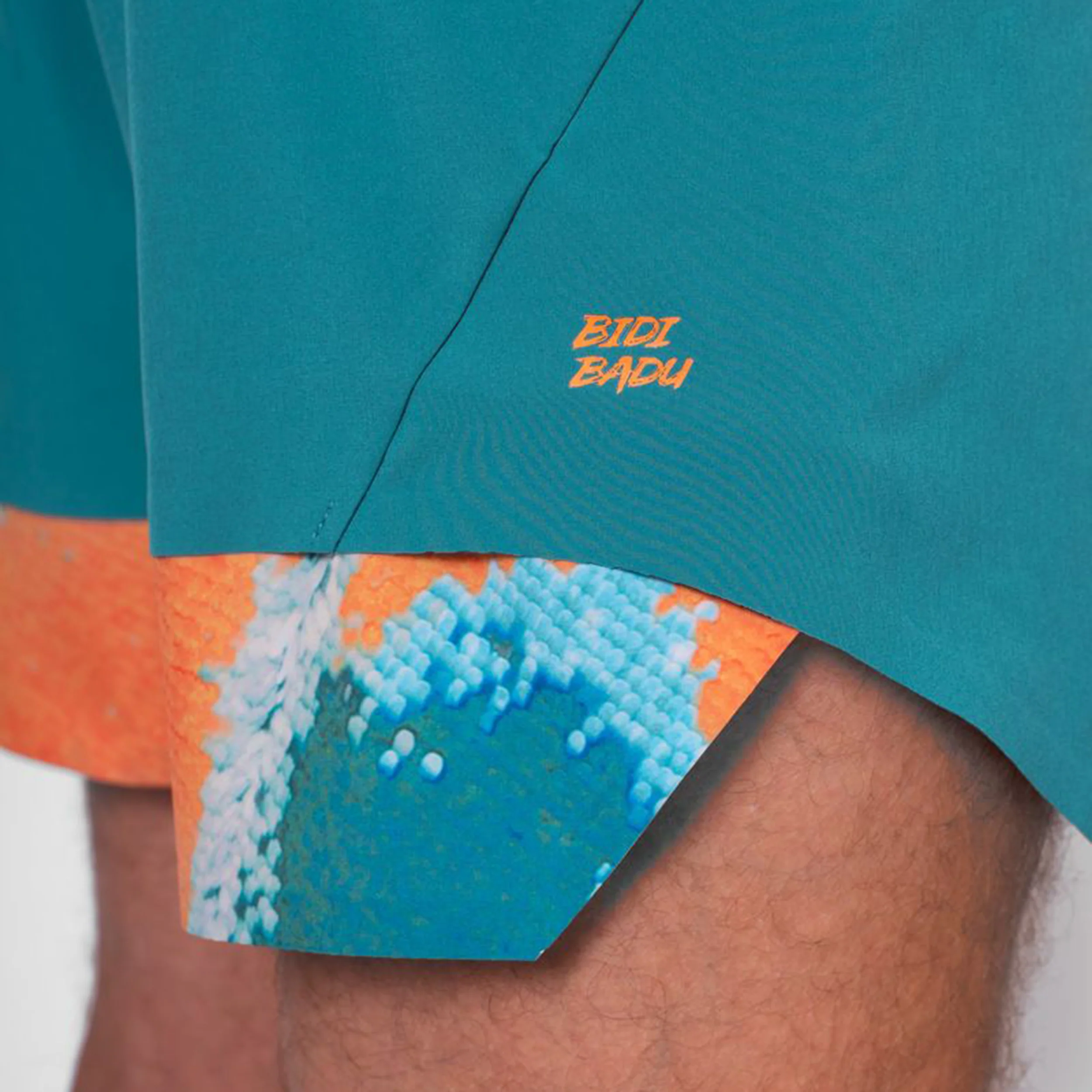 Melbourne 2025 7inch Shorts Hommes-Bleu Petrol, Orange - Image 8
