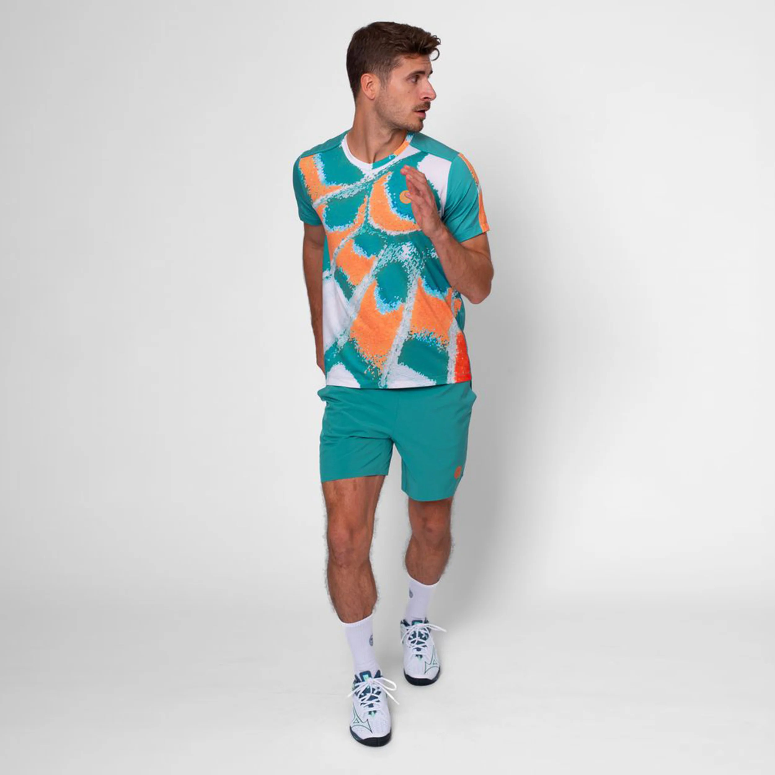 Melbourne 2025 7inch Shorts Hommes-Bleu Petrol, Orange - Image 9