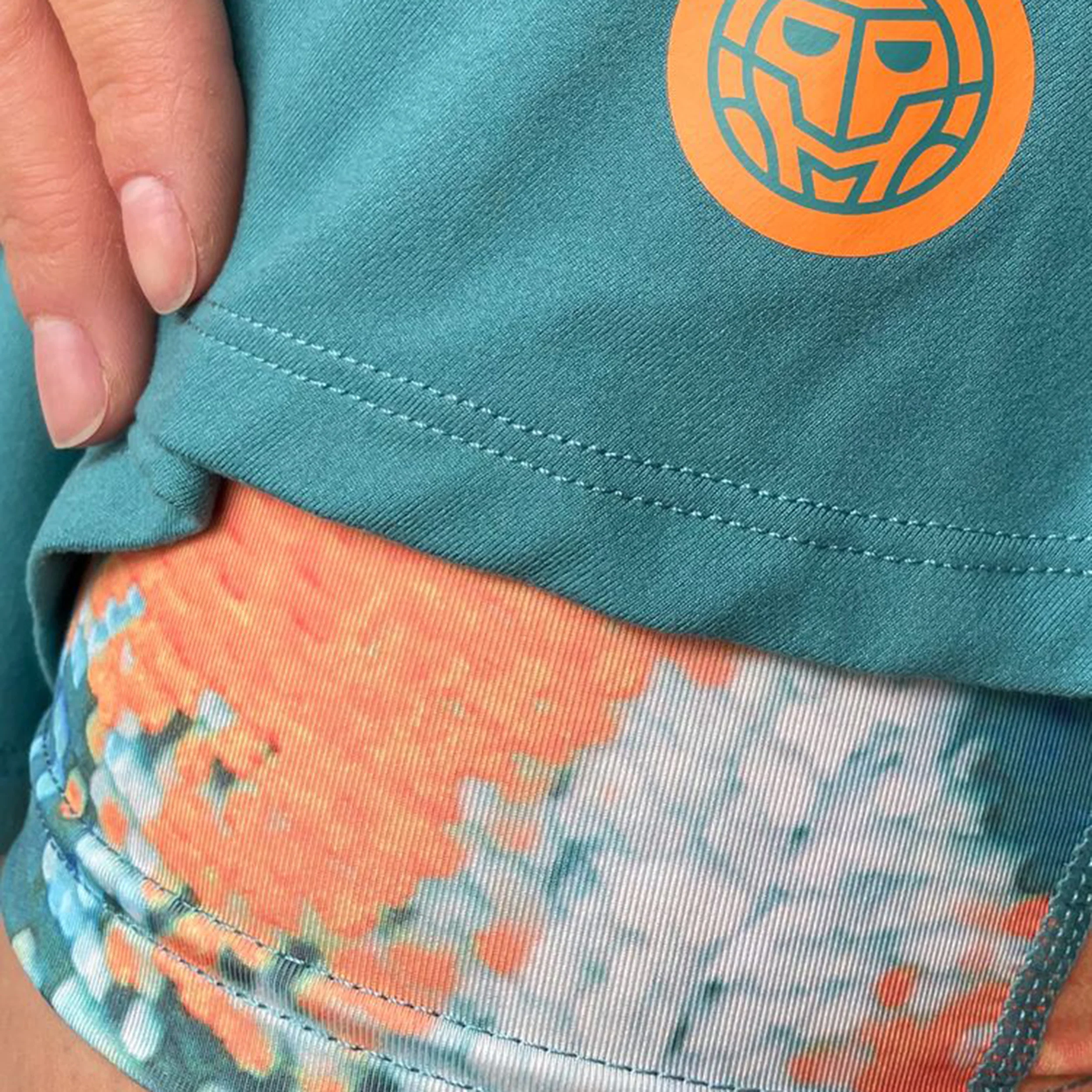 Melbourne 2025 Printed Jupe Femmes-Bleu Petrol, Orange - Image 6