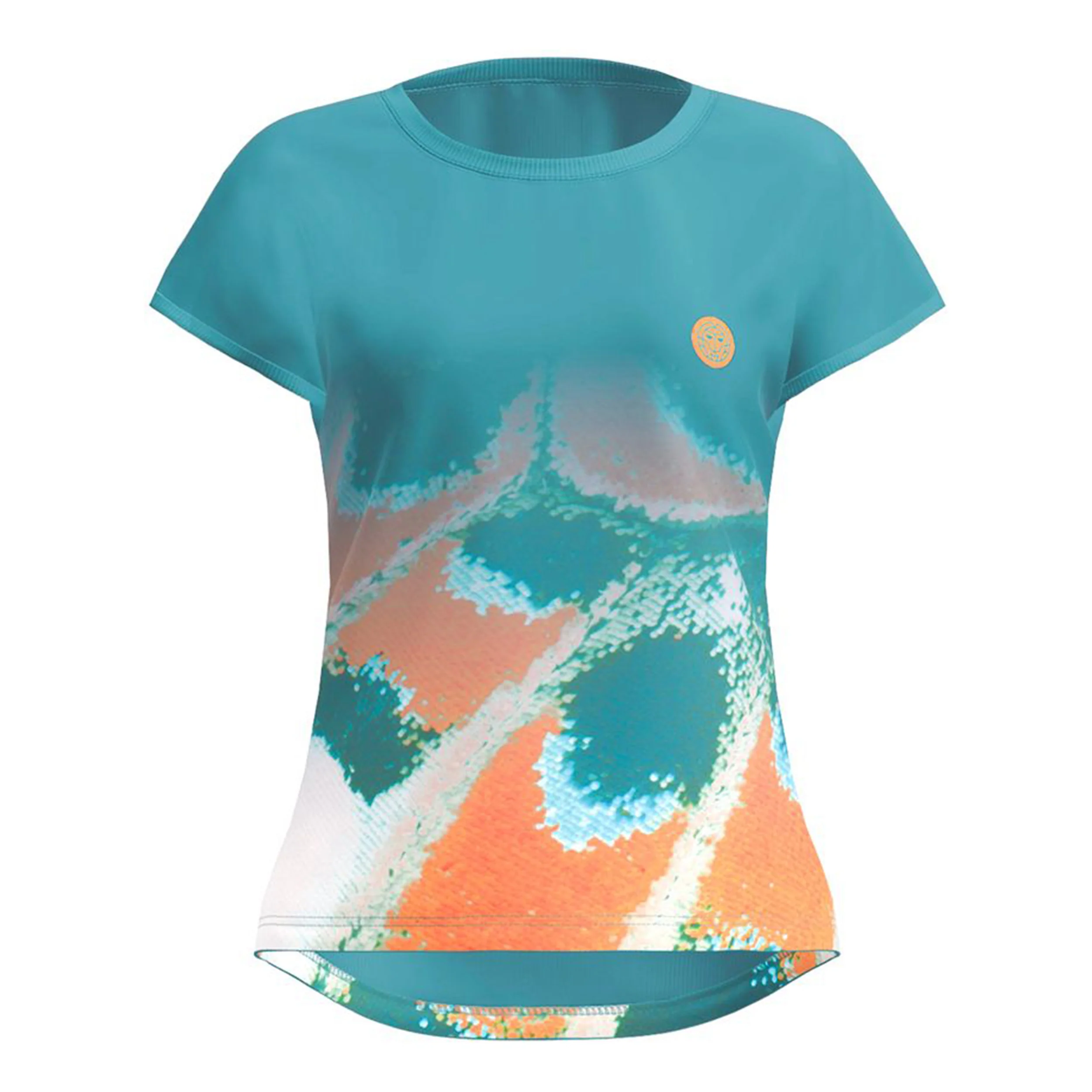 Melbourne 2025 T-shirt Femmes-Bleu Petrol, Orange