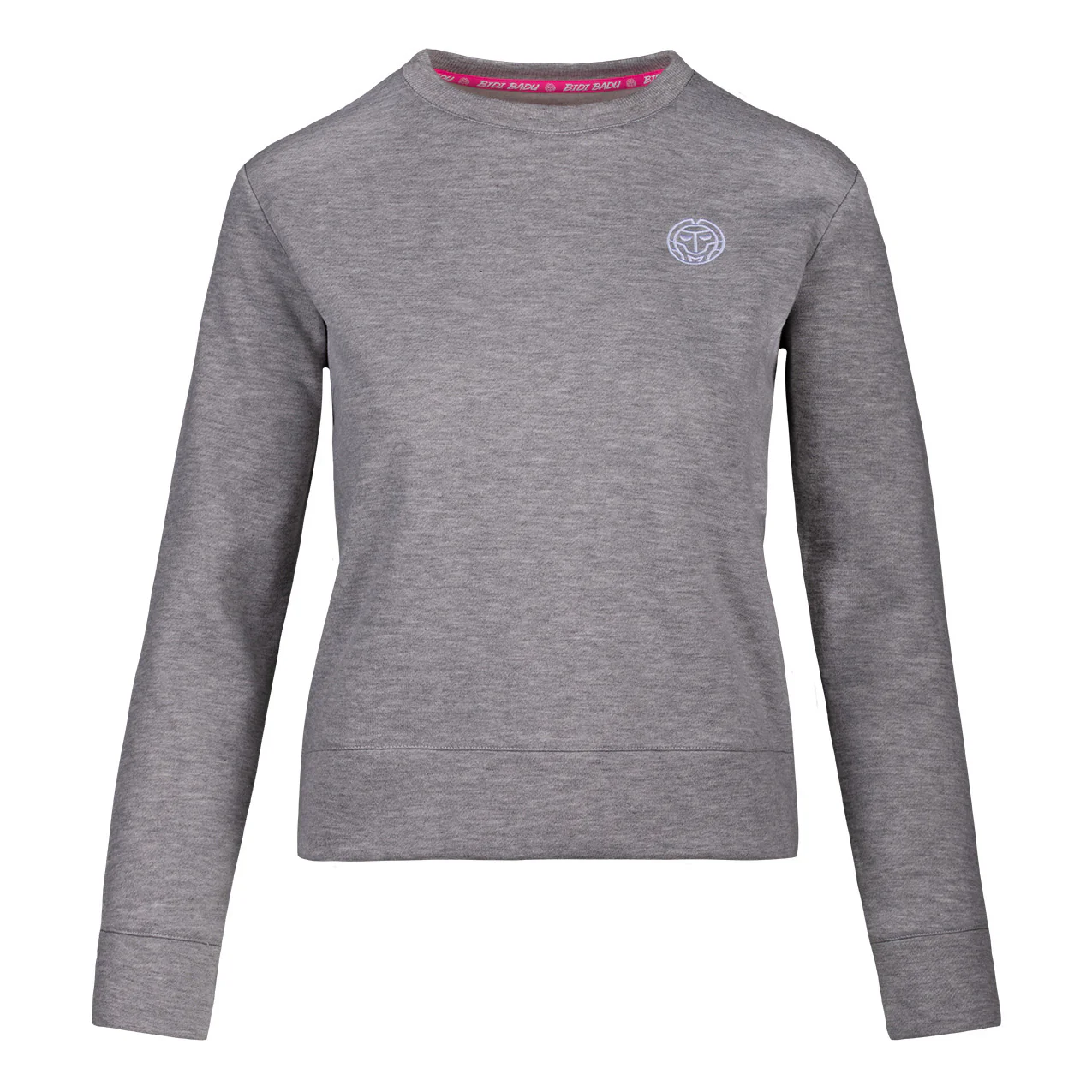 Mirella Basic Crew Sweat-shirt Femmes-Gris Clair,Blanc