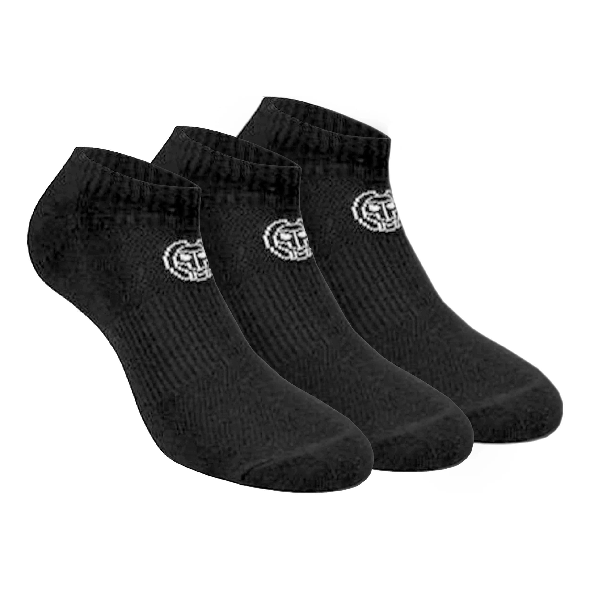 No Party No Show Move Chaussettes De Tennis Pack De 3-Noir,Blanc
