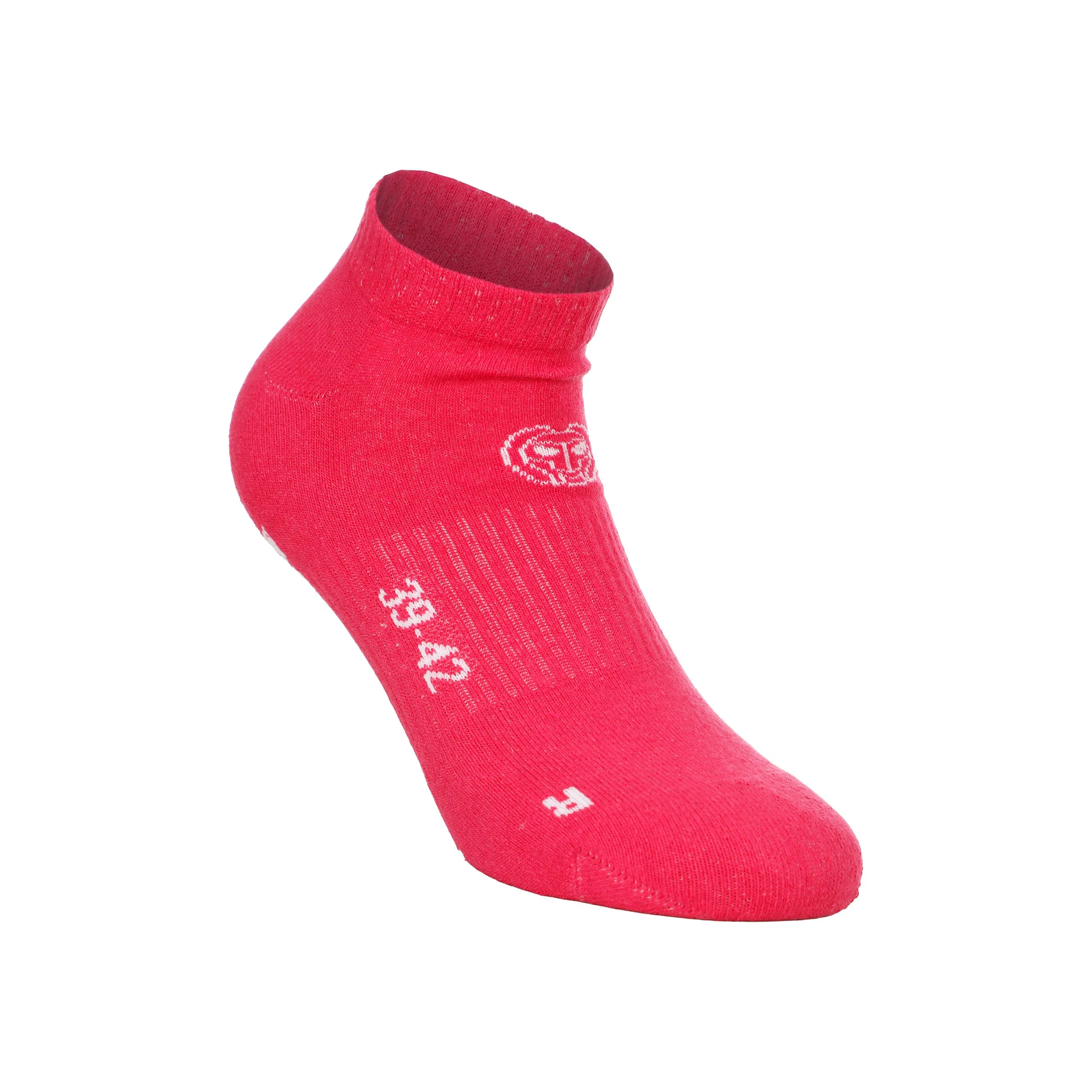 No Party XXL No Show Move Chaussettes De Tennis-Pink,Blanc - Image 3