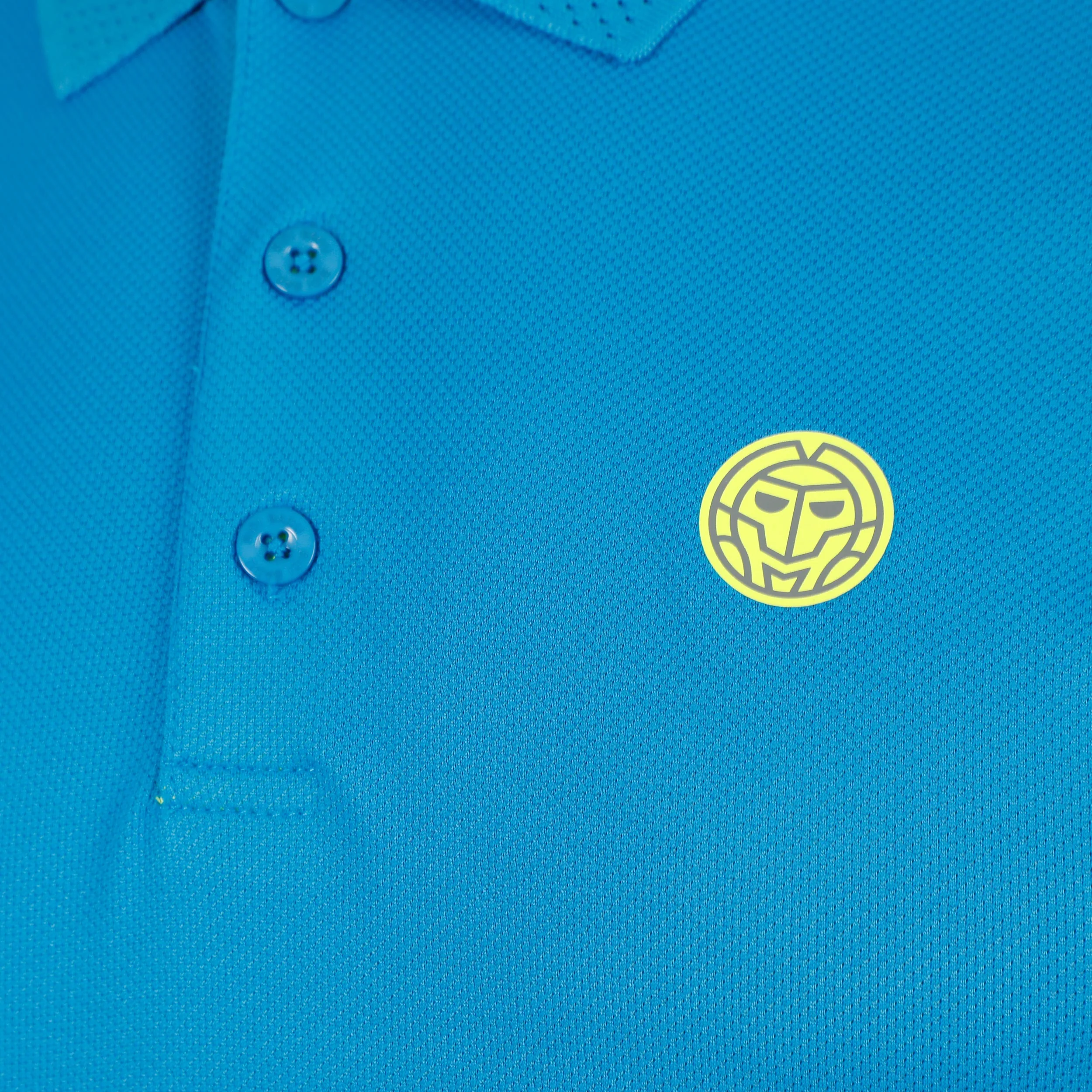 Out of Control Polo Hommes - bleu, jaunes fluo - Image 3