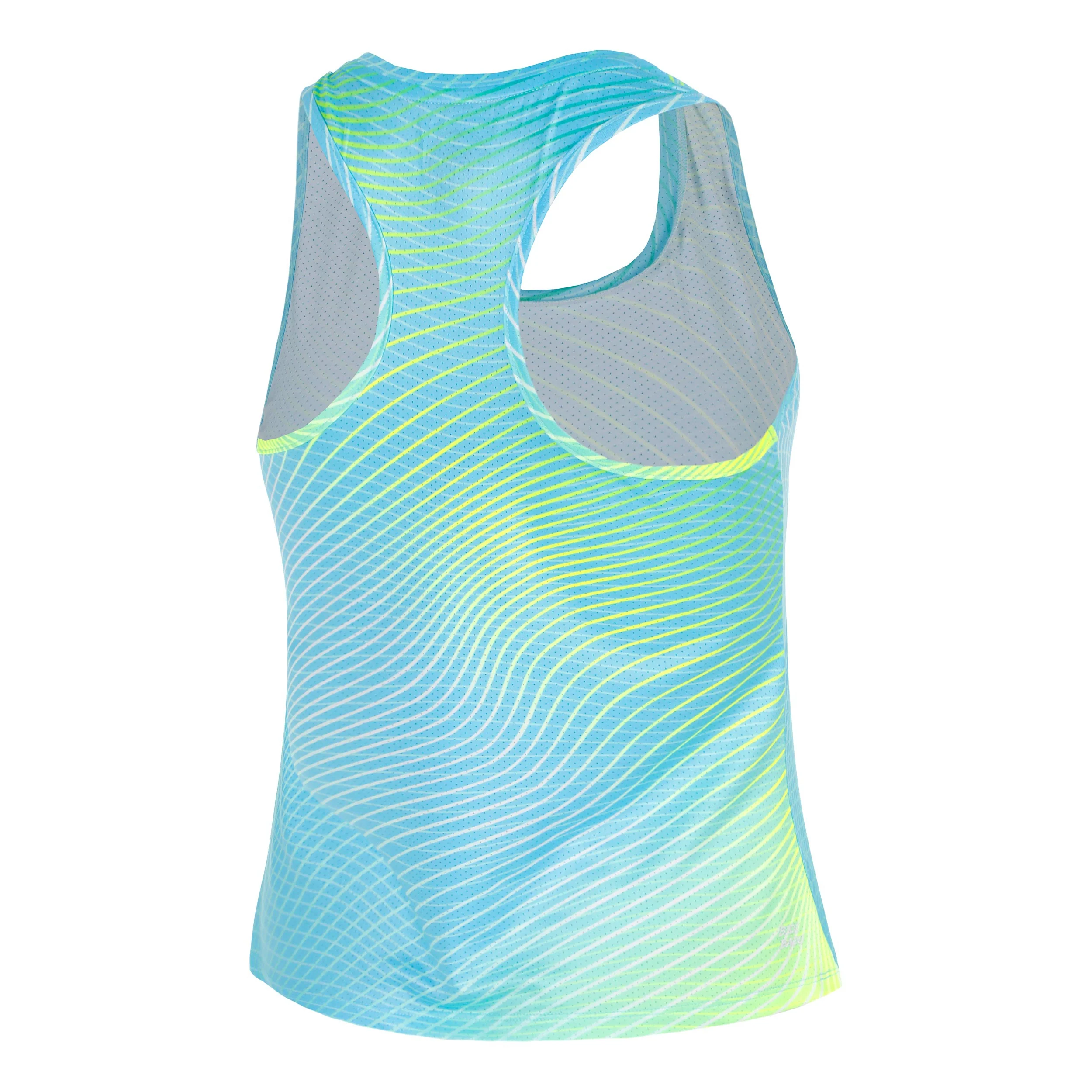 Out of Control Racerback Débardeur tank top Femmes-bleu clair, jaunes fluo - Image 2