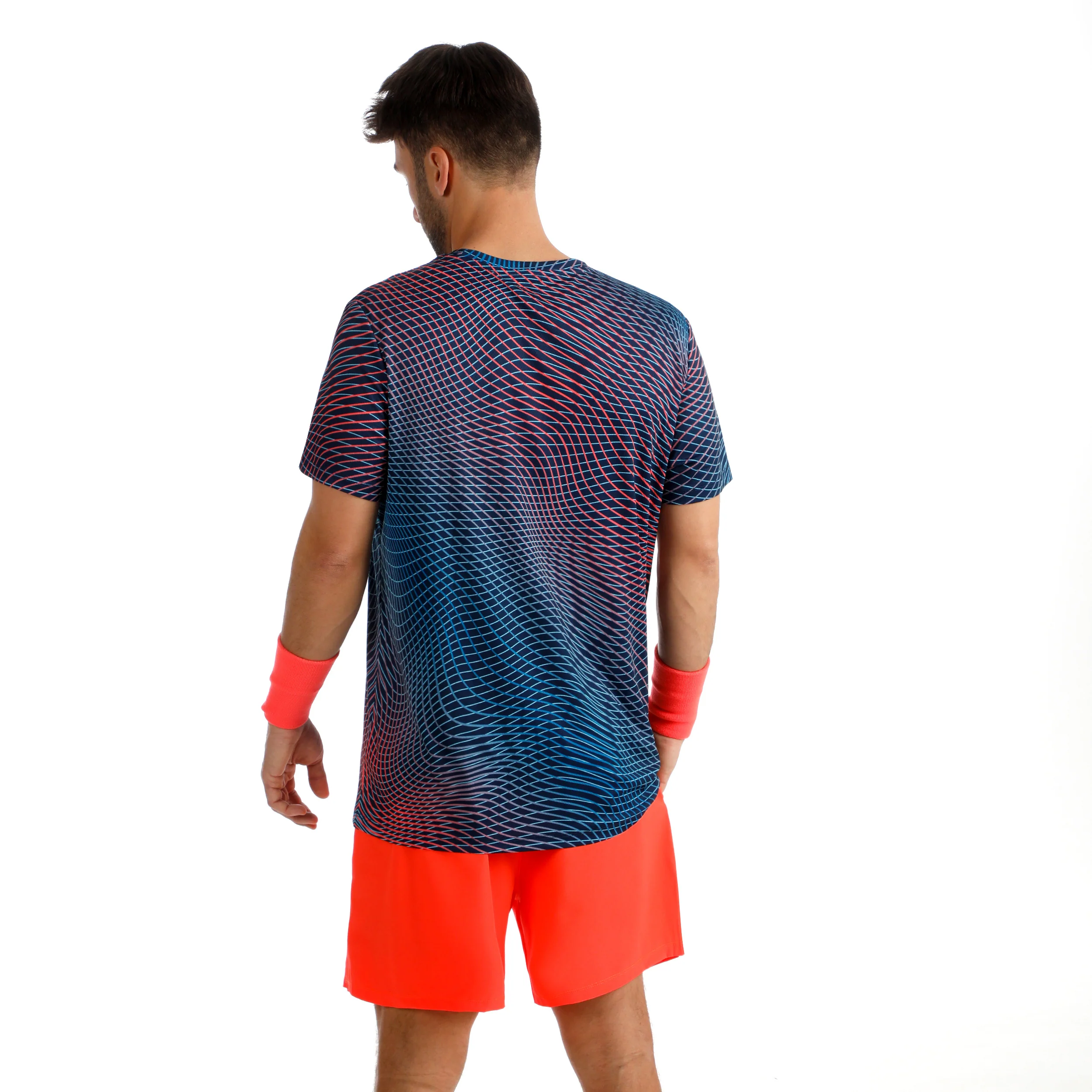 Out of Control T-shirt Hommes-bleu foncé, corail - Image 5