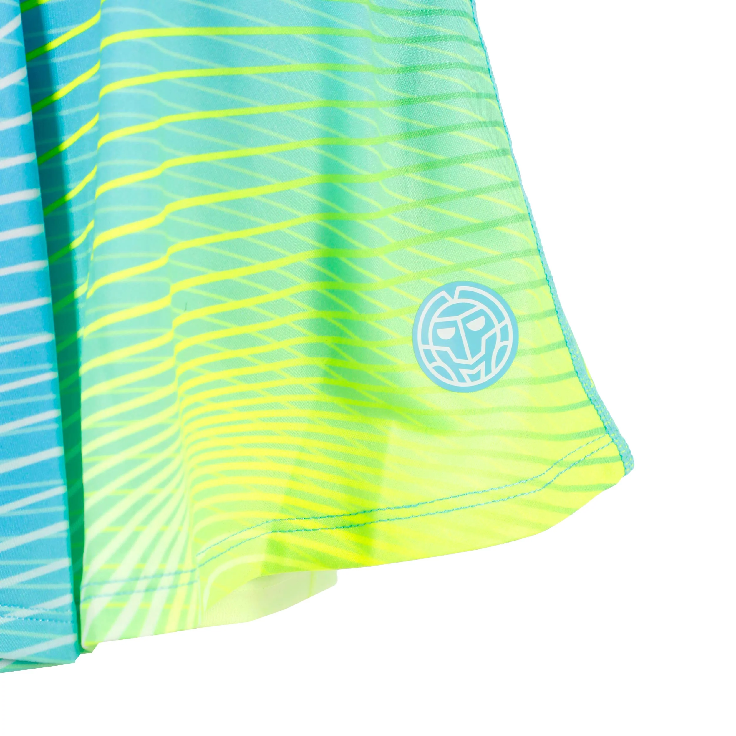 Out of Control Wavy Jupe Femmes-bleu clair, jaunes fluo - Image 3