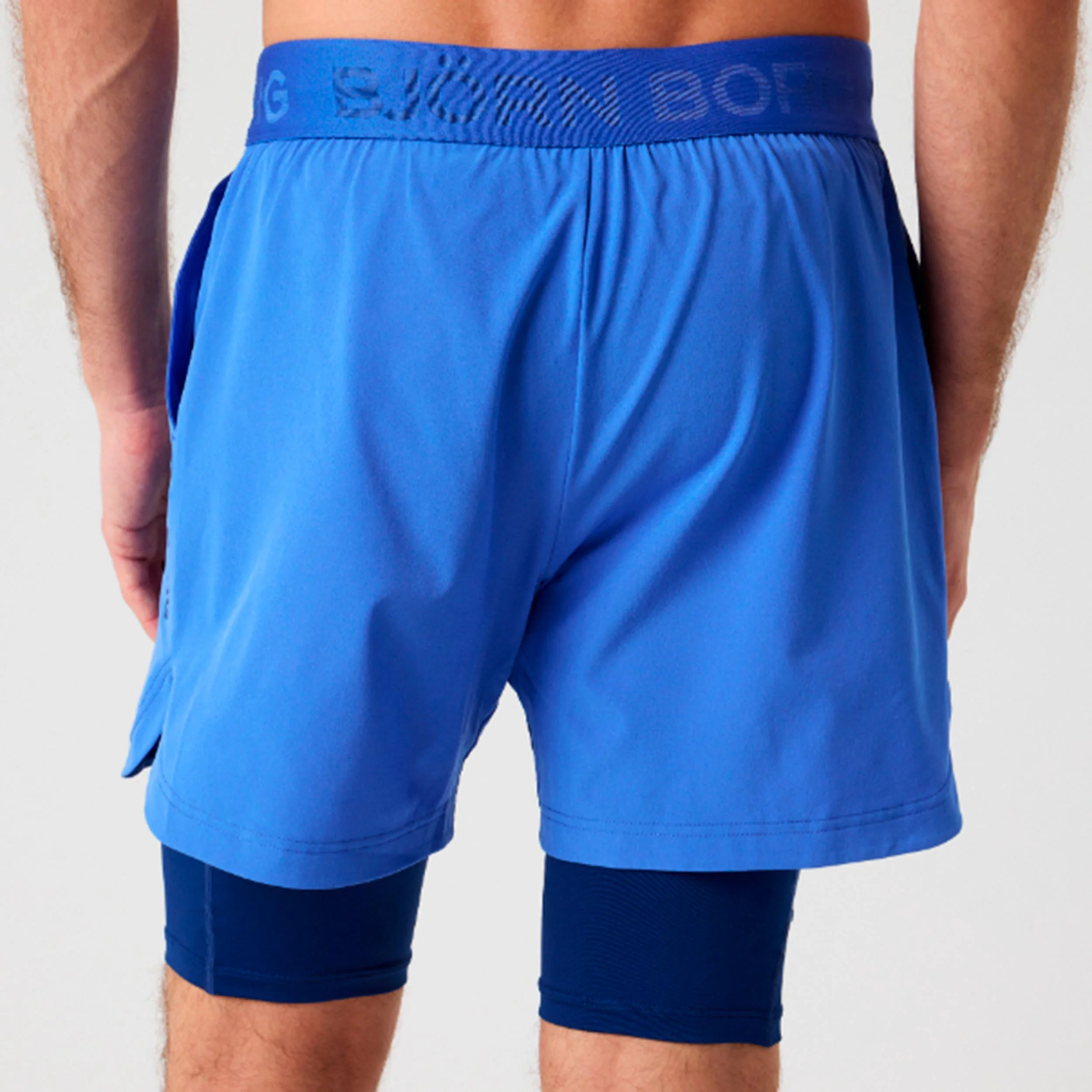 Borg 2 In 1 Shorts Hommes - bleu clair - Image 2