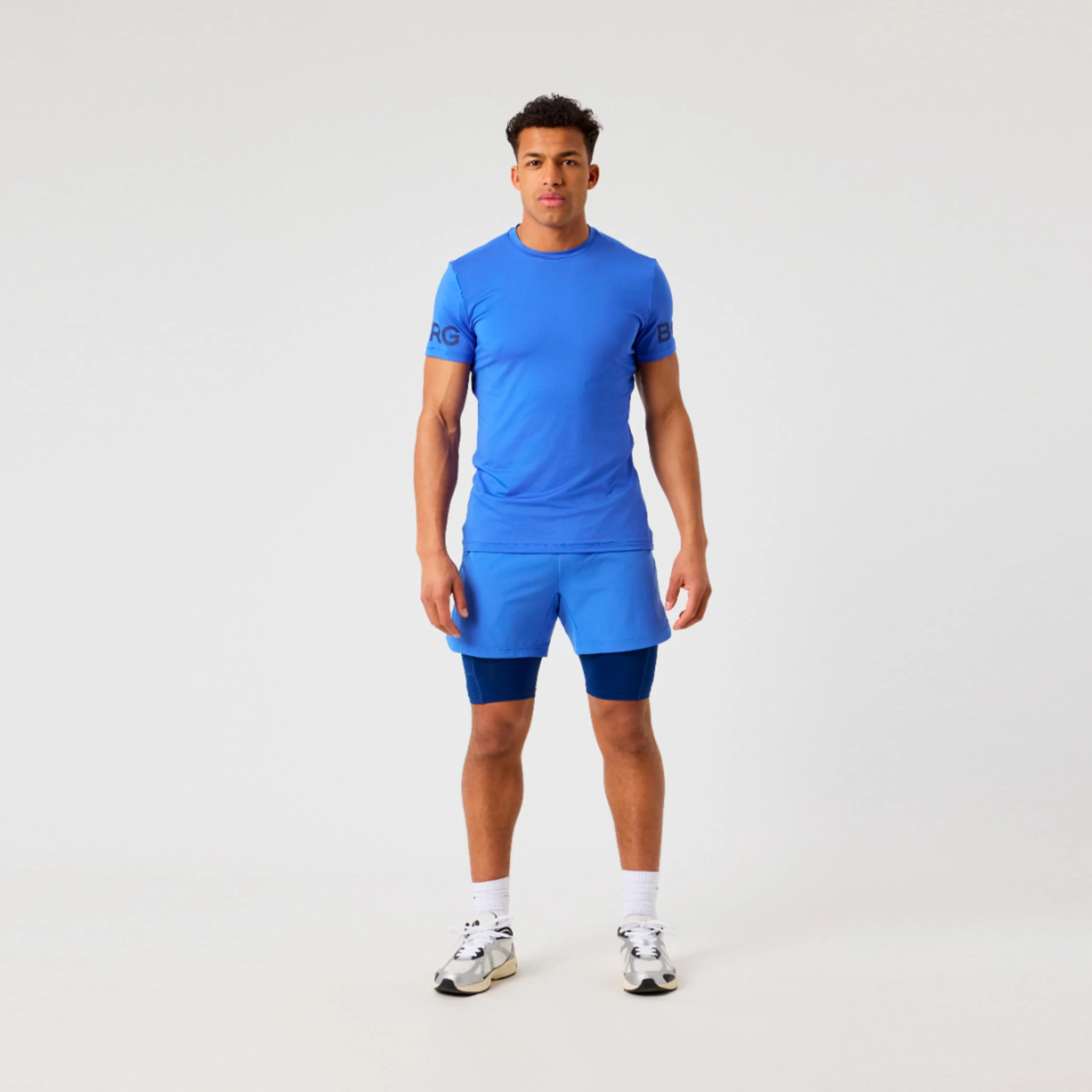 Borg 2 In 1 Shorts Hommes - bleu clair - Image 5
