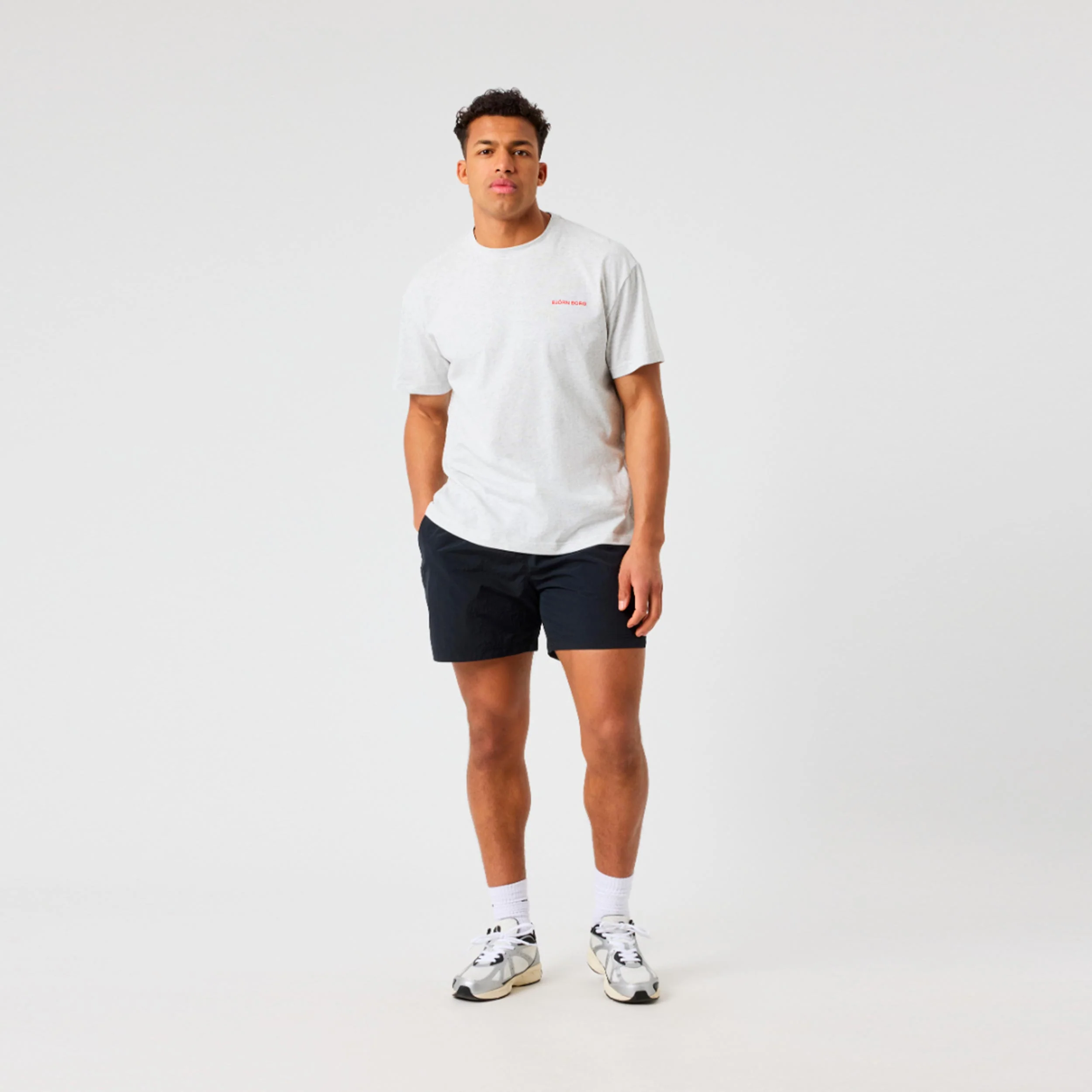 Borg Gym Oversized T-shirt Hommes - gris clair - Image 5