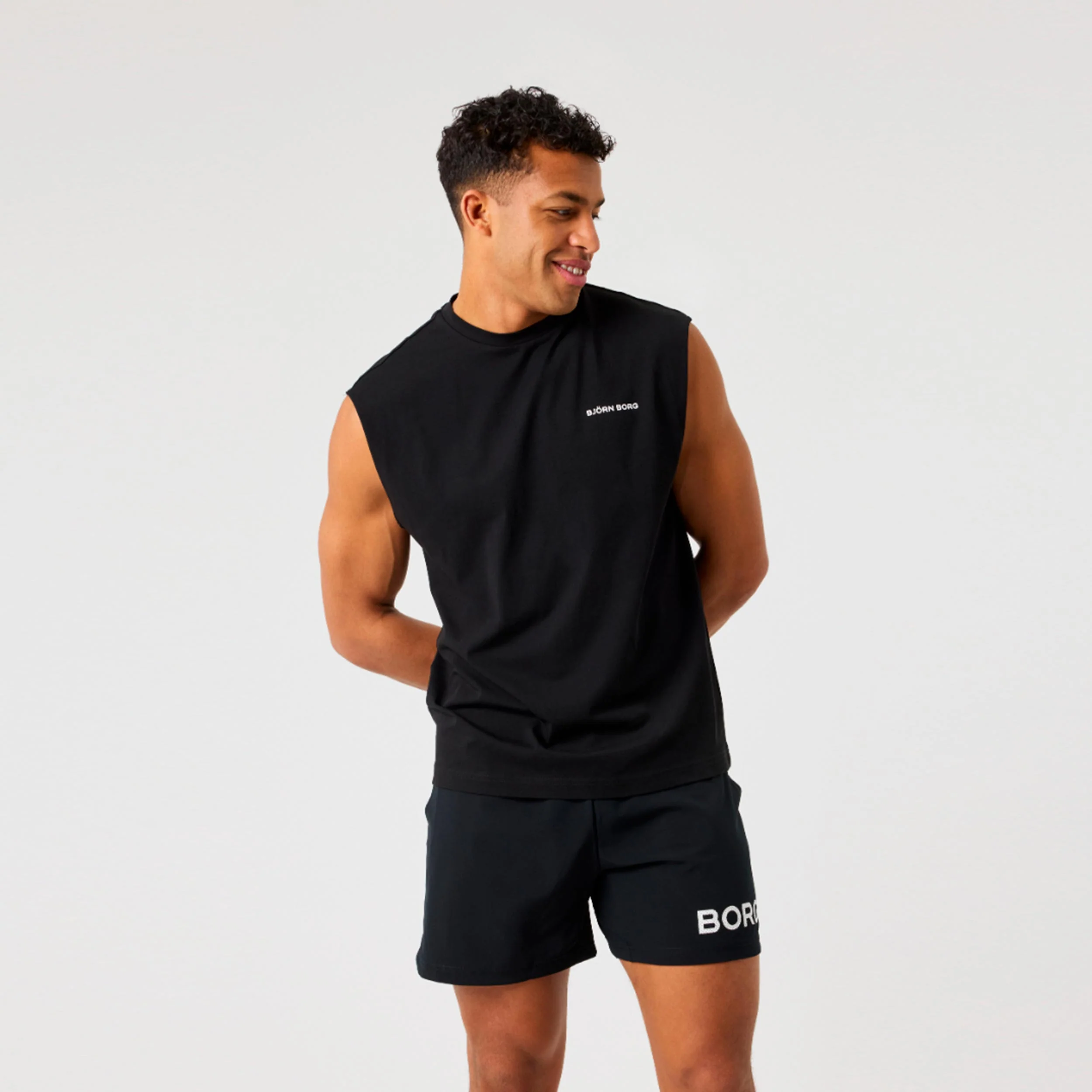 Borg Gym T-shirt Hommes - noir
