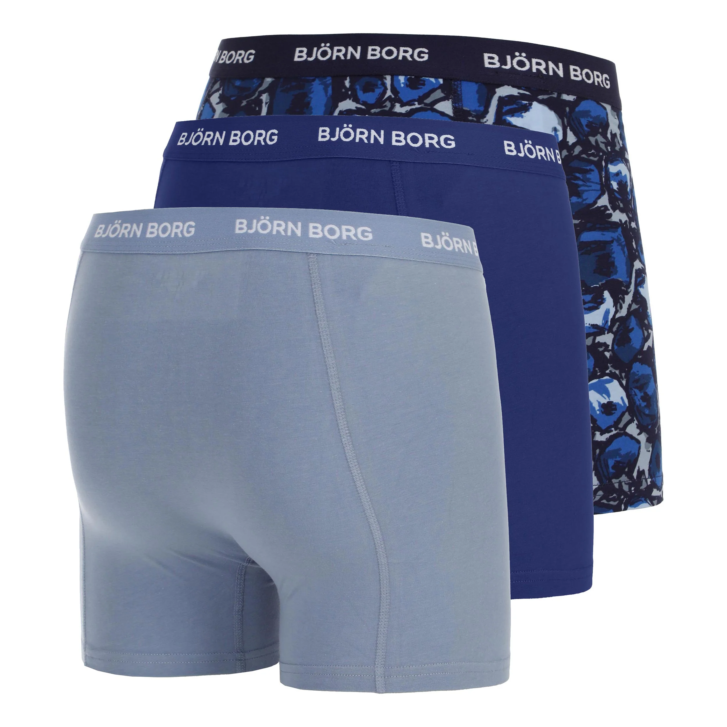 Cotton Stretch Caleçon Pack de 3 Hommes - bleu gris, bleu - Image 2