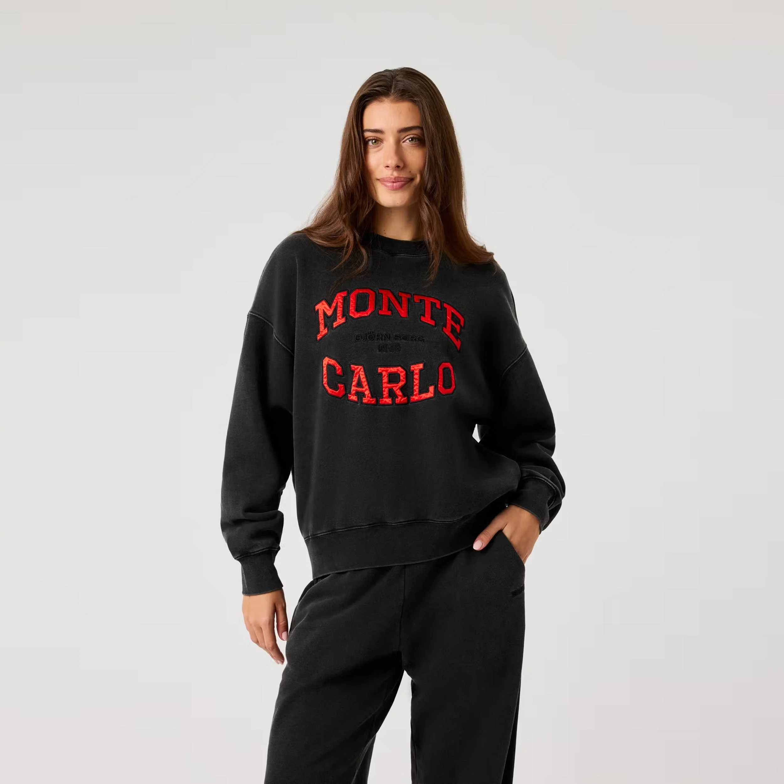 Studio Oversized Sweat-shirt Femmes - noir, rouge