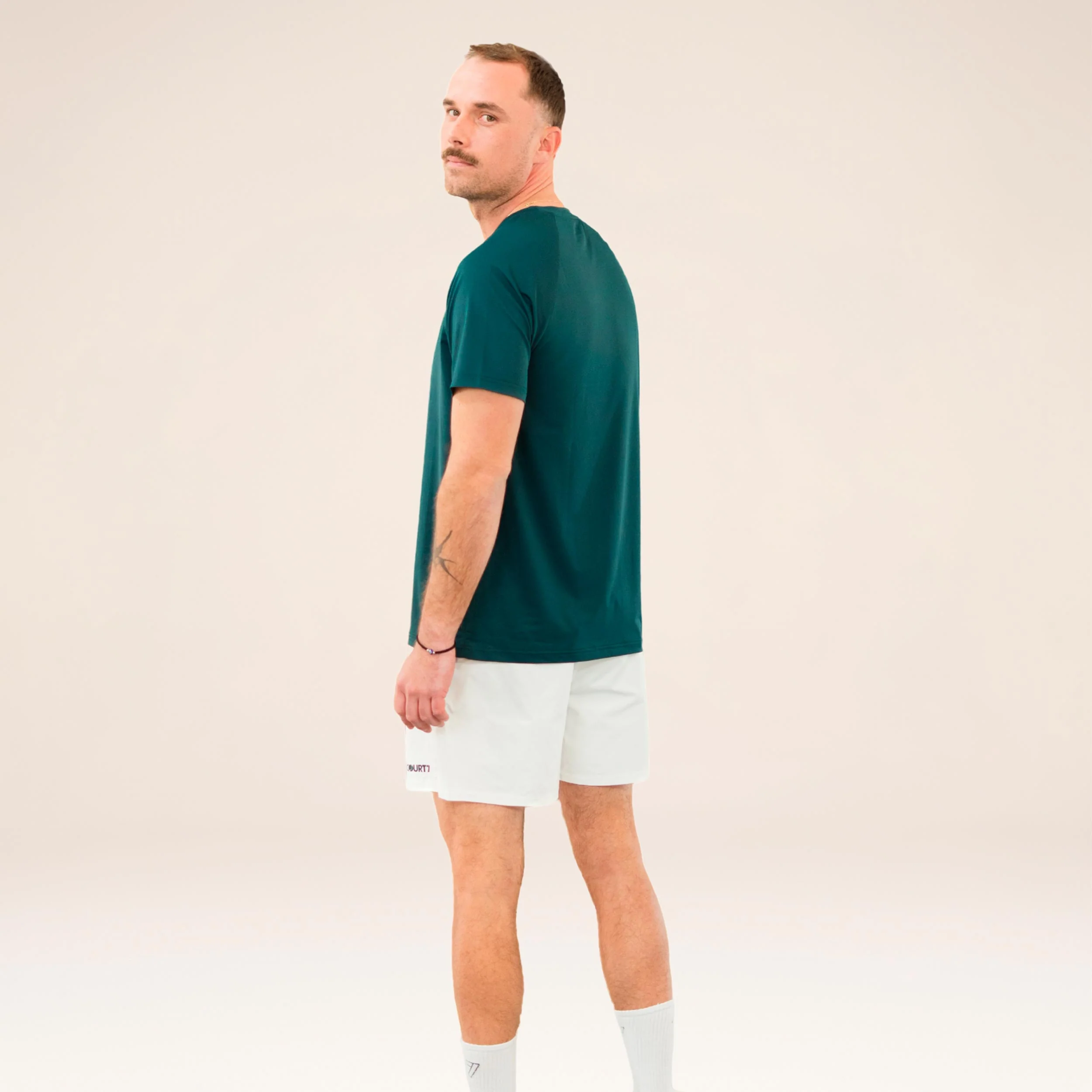 Performance Solid T-shirt Hommes - vert foncé - Image 3