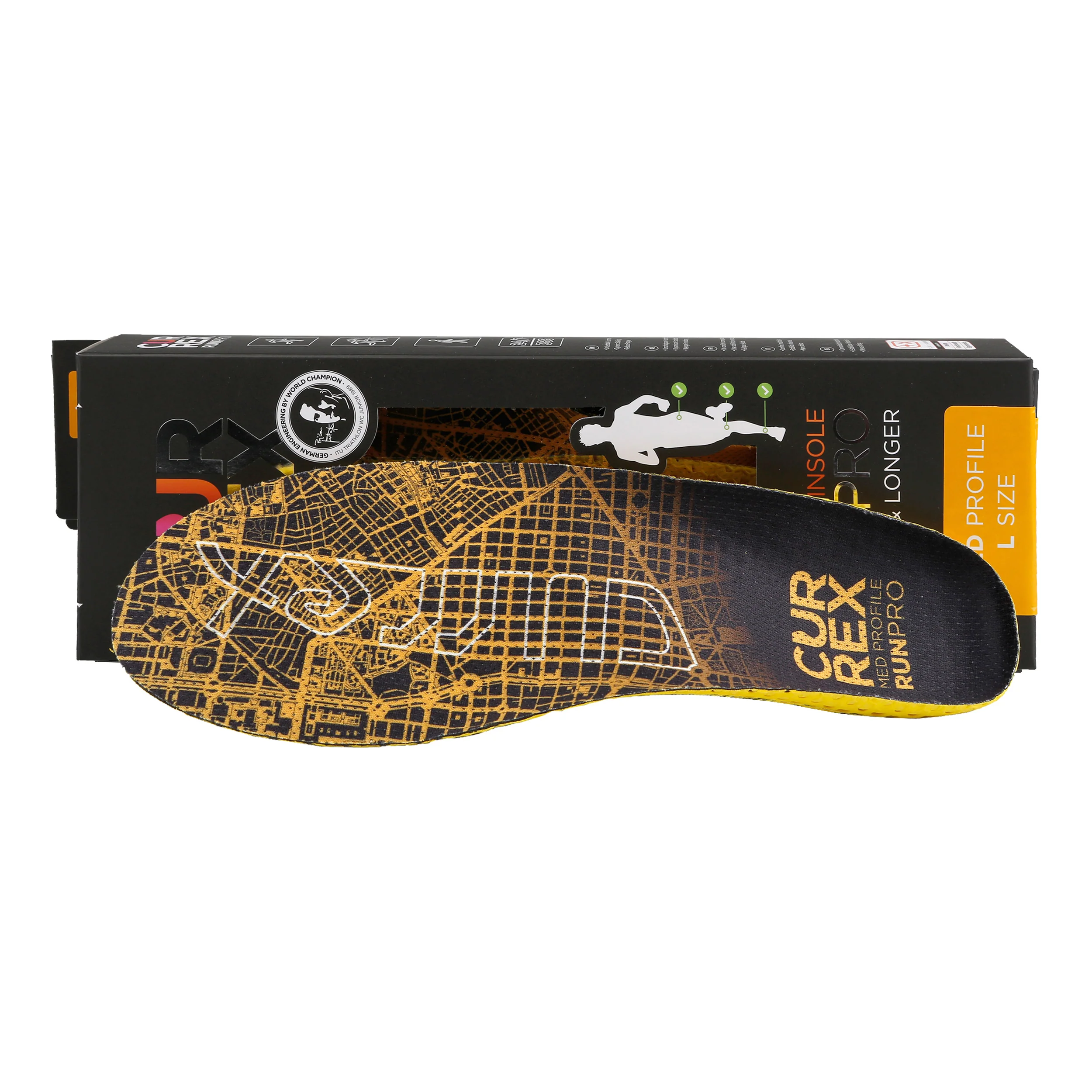RunPro Med Semelle Intérieure-Jaune,Noir - Image 3