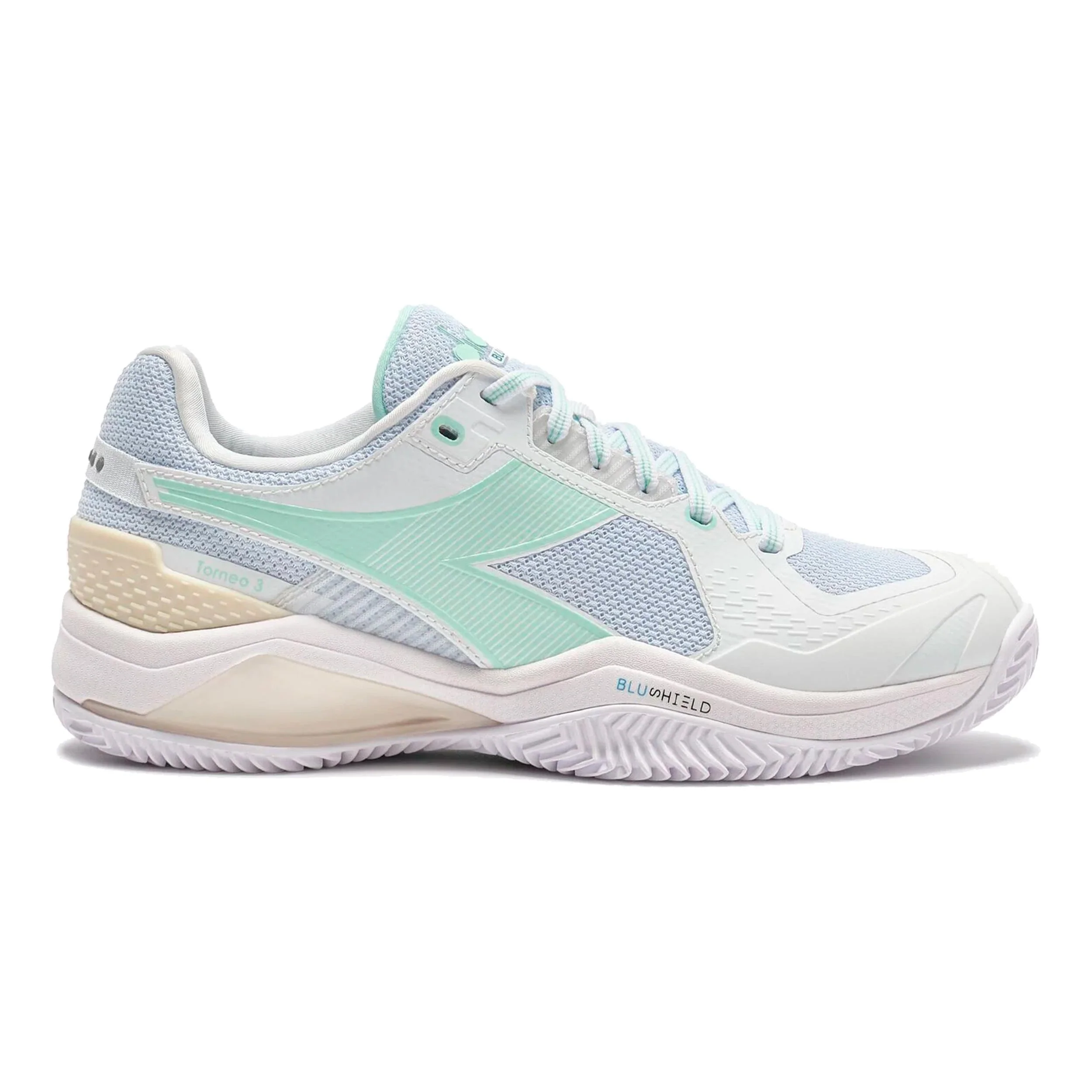 Blushield Torneo 3 Chaussure terre battue Femmes-blanc, vert