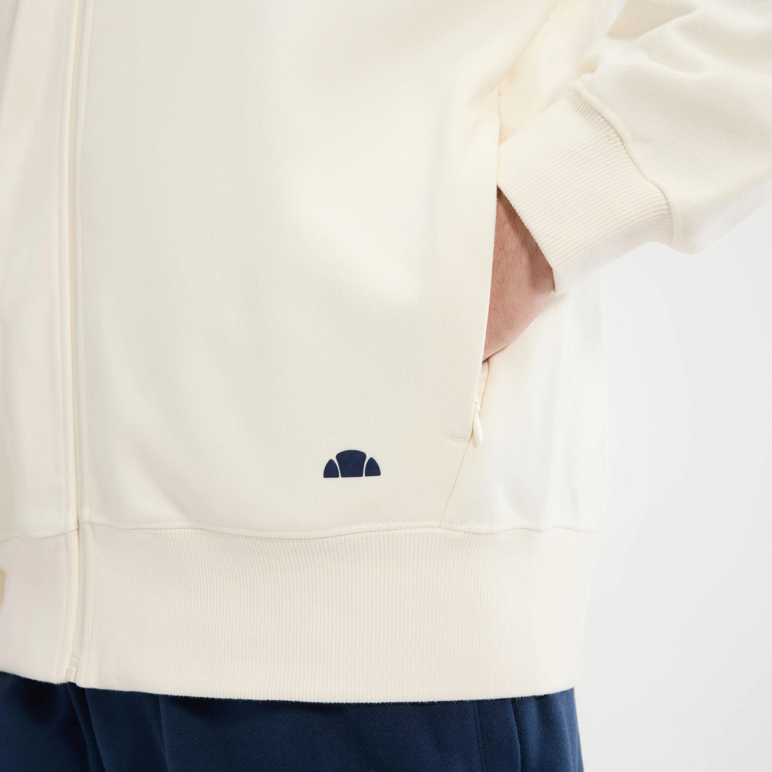 Delenas Gilet En Coton Hommes-Crème,Bleu Foncé - Image 3