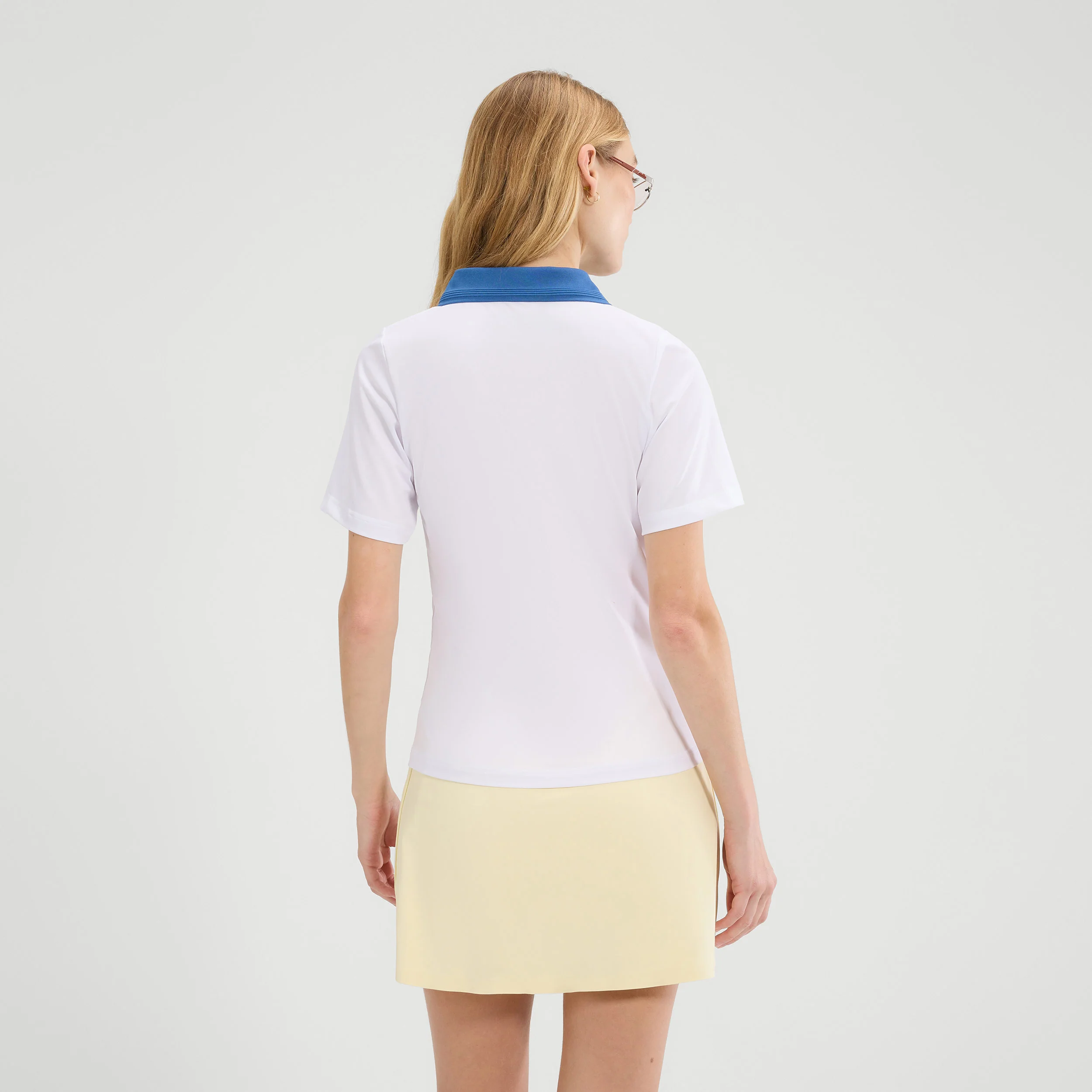 Di Lepre Polo Femmes-Blanc,Bleu - Image 2