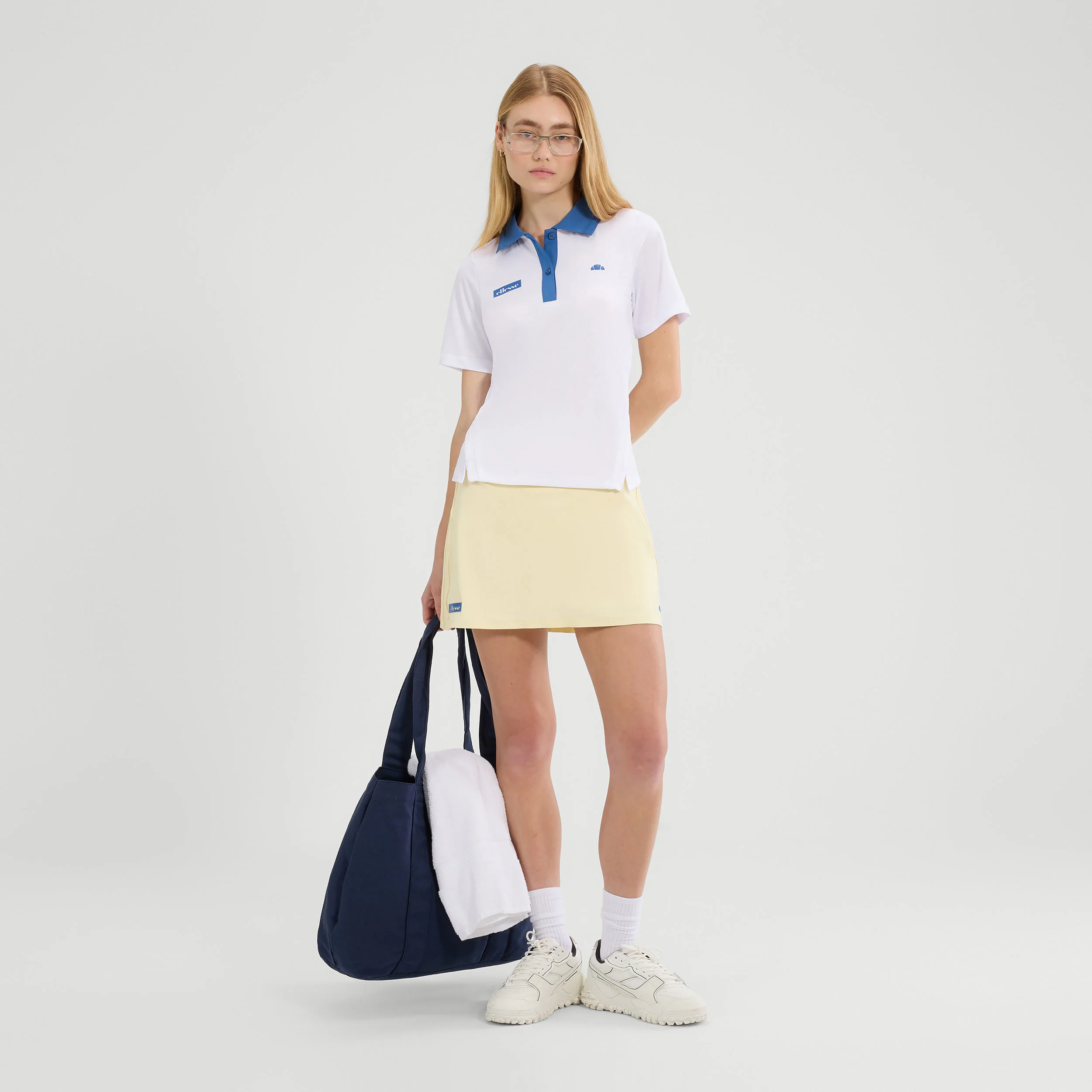 Di Lepre Polo Femmes-Blanc,Bleu - Image 4