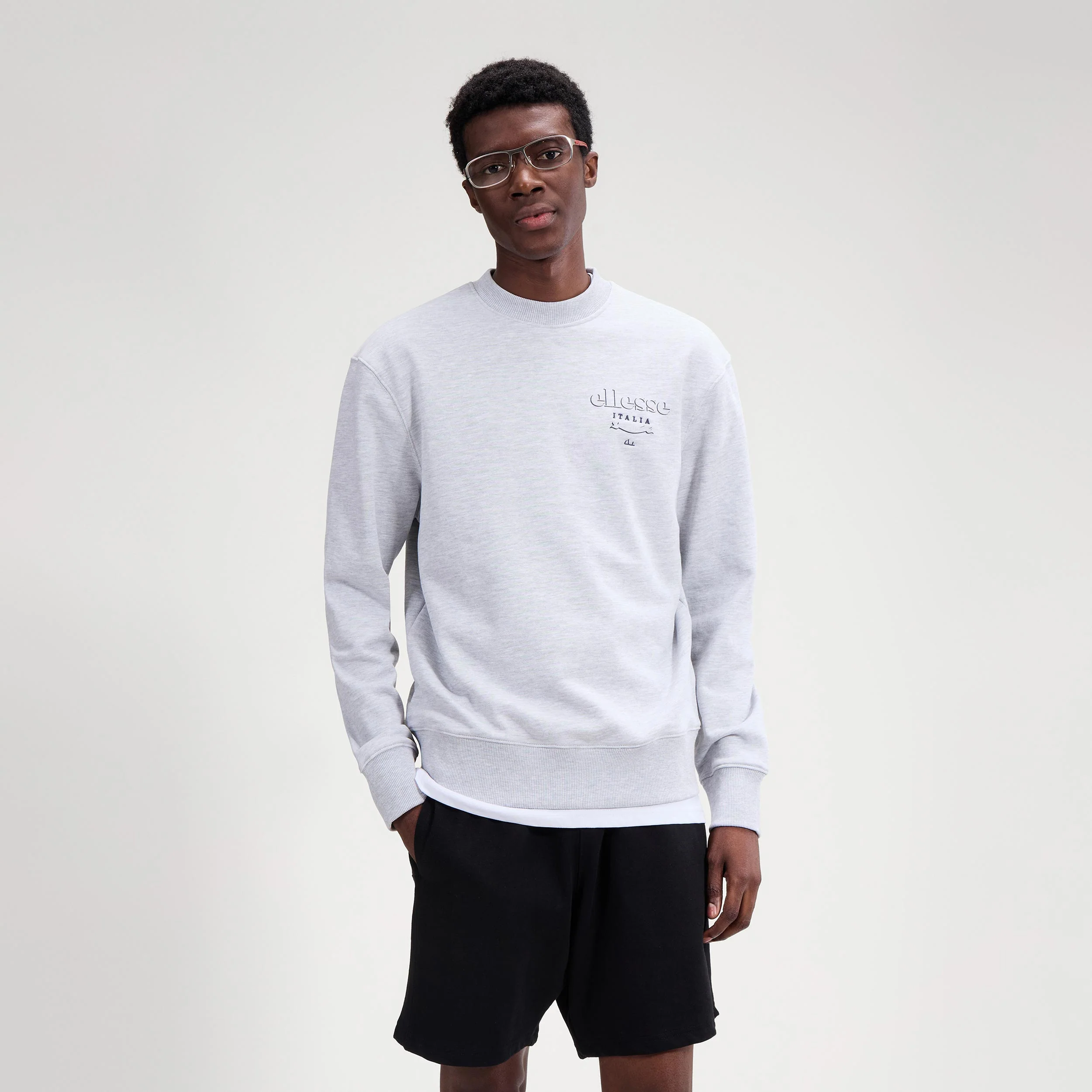 Scroll Sweat-shirt Hommes - gris clair