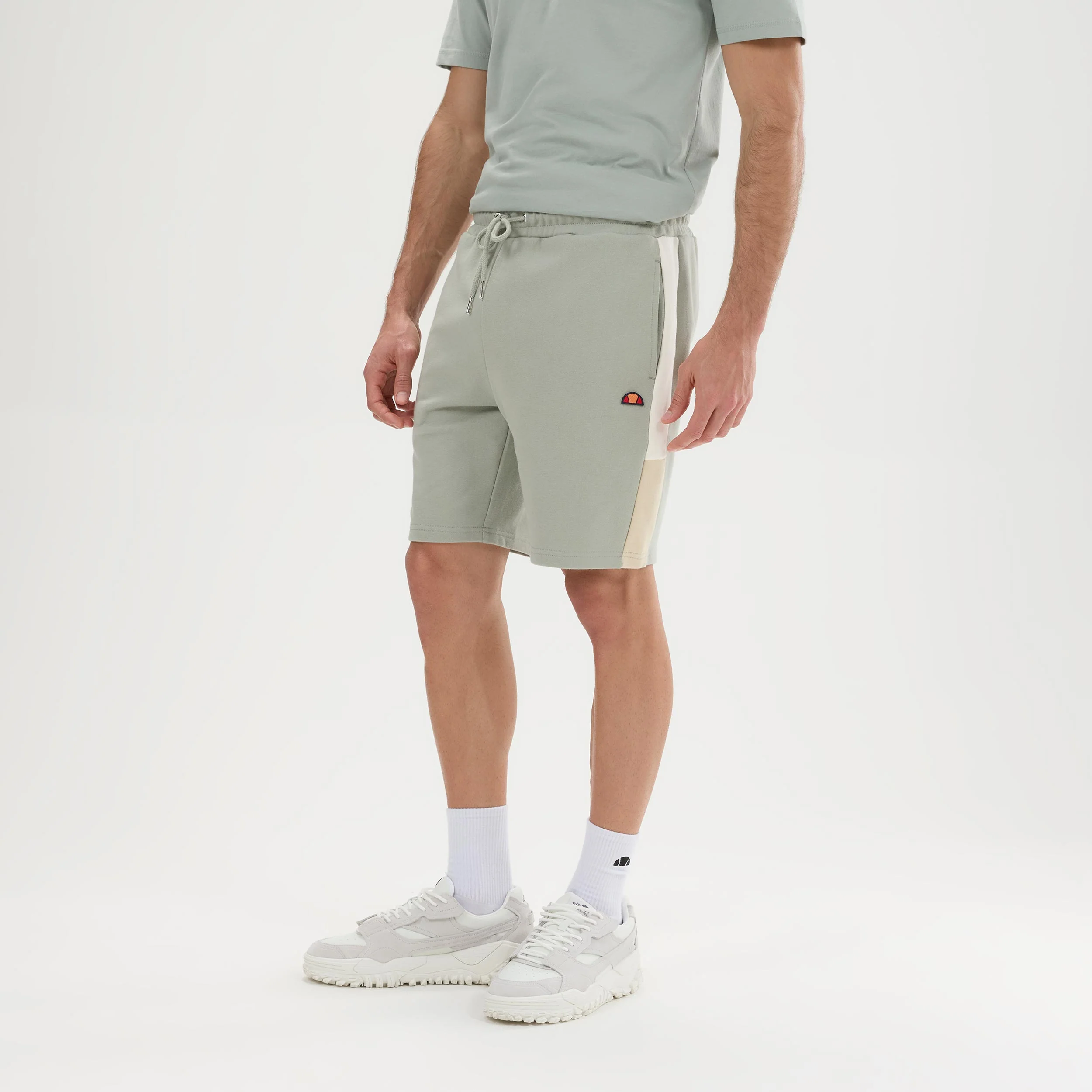 Turi Shorts Hommes - gris, crème