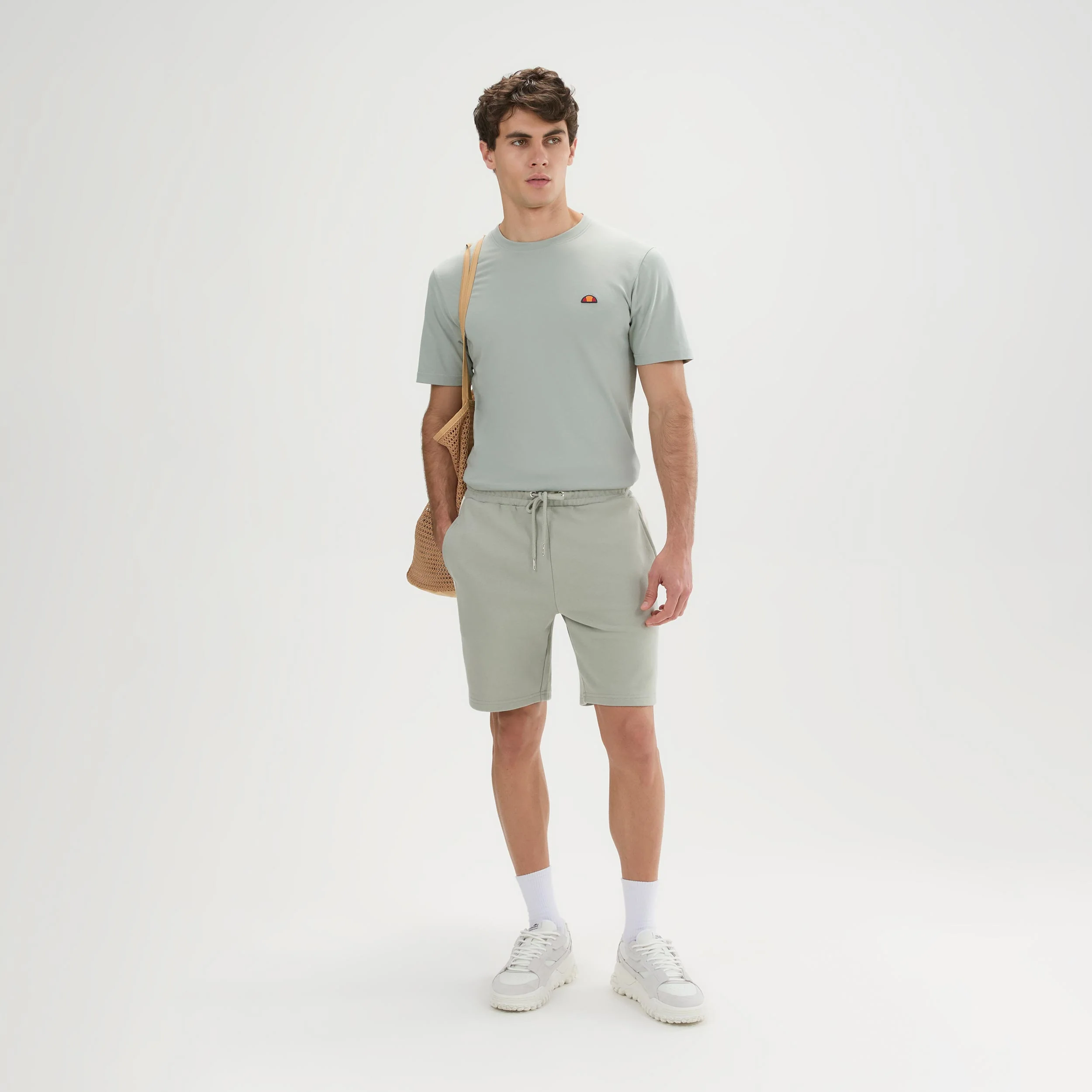 Turi Shorts Hommes - gris, crème - Image 4