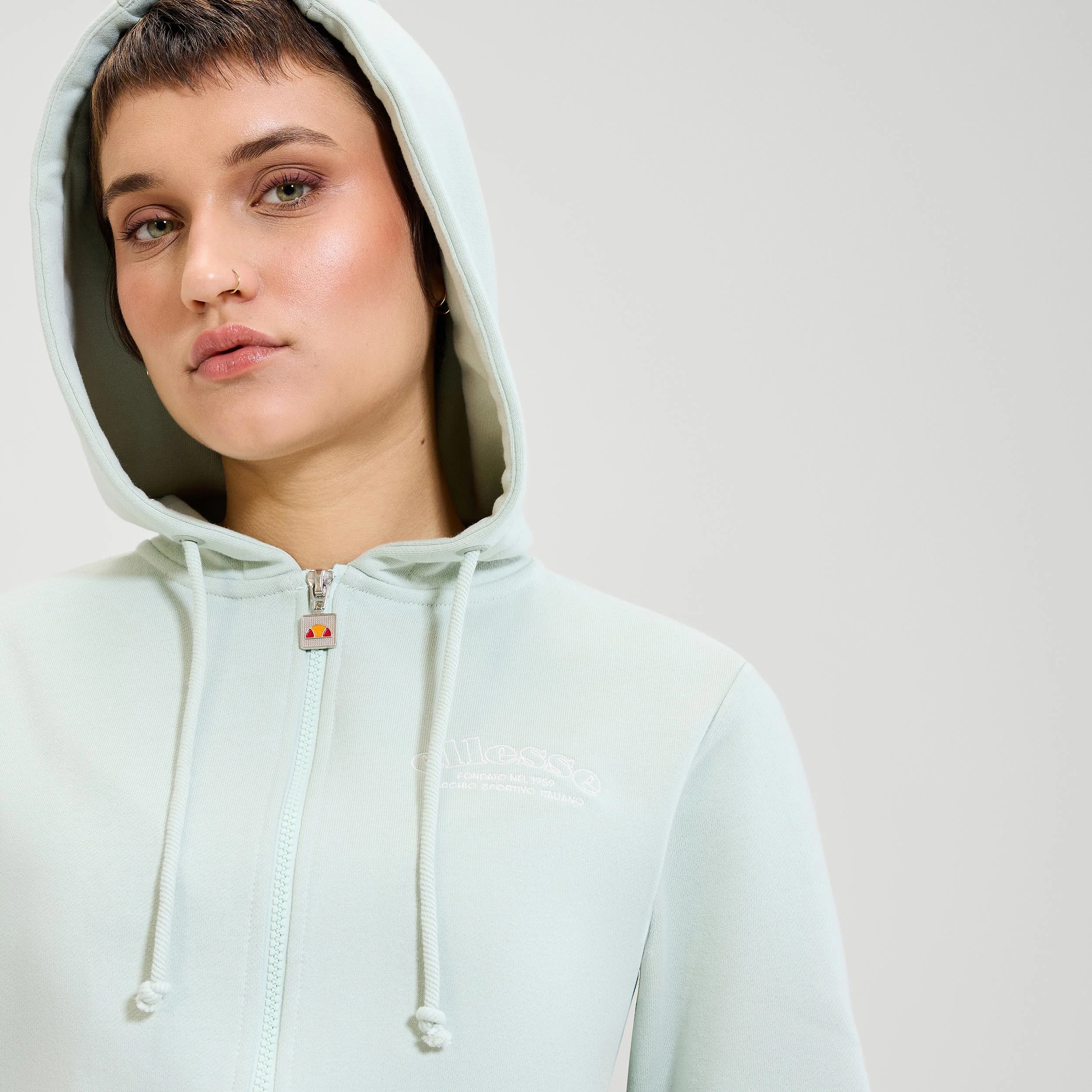 Zermatt Full Zip Gilet En Coton Femmes-Sauge - Image 3