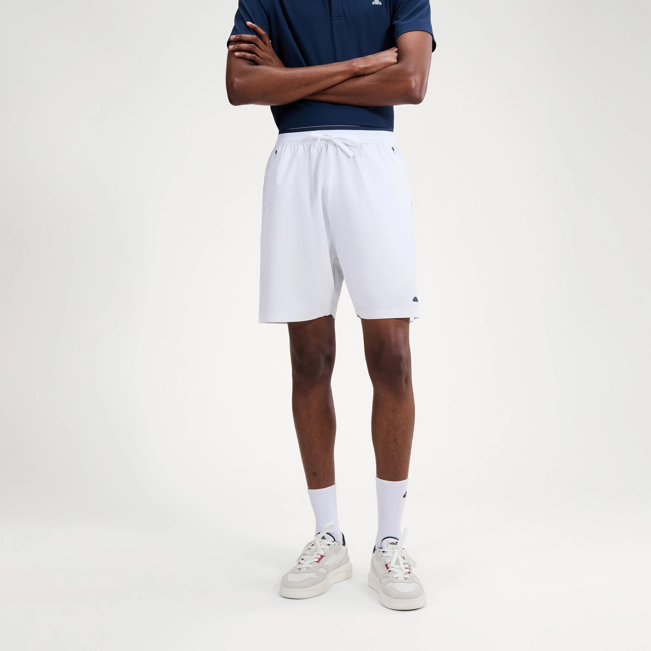 Zimpatia Shorts Hommes - blanc, bleu foncé