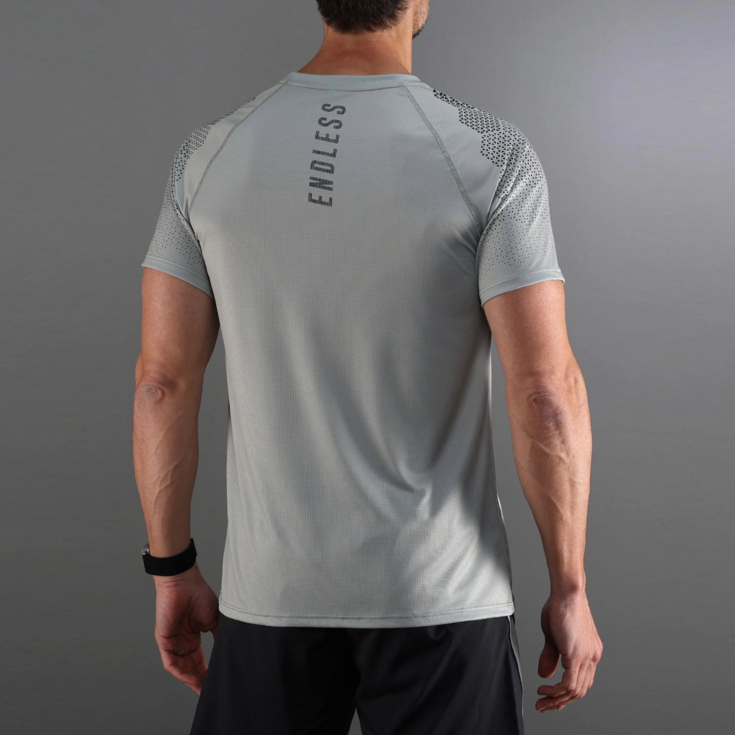 Feisty Hexagon T-shirt Hommes-gris clair - Image 2